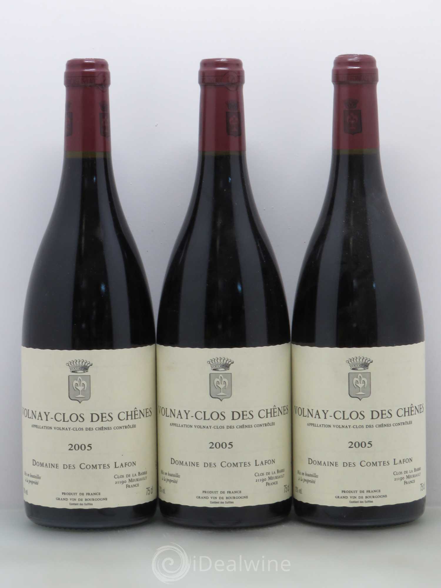 Volnay 1er Cru Clos des Chênes Comtes Lafon (Domaine des) 2005 - Lot de 3 bouteilles - 0
