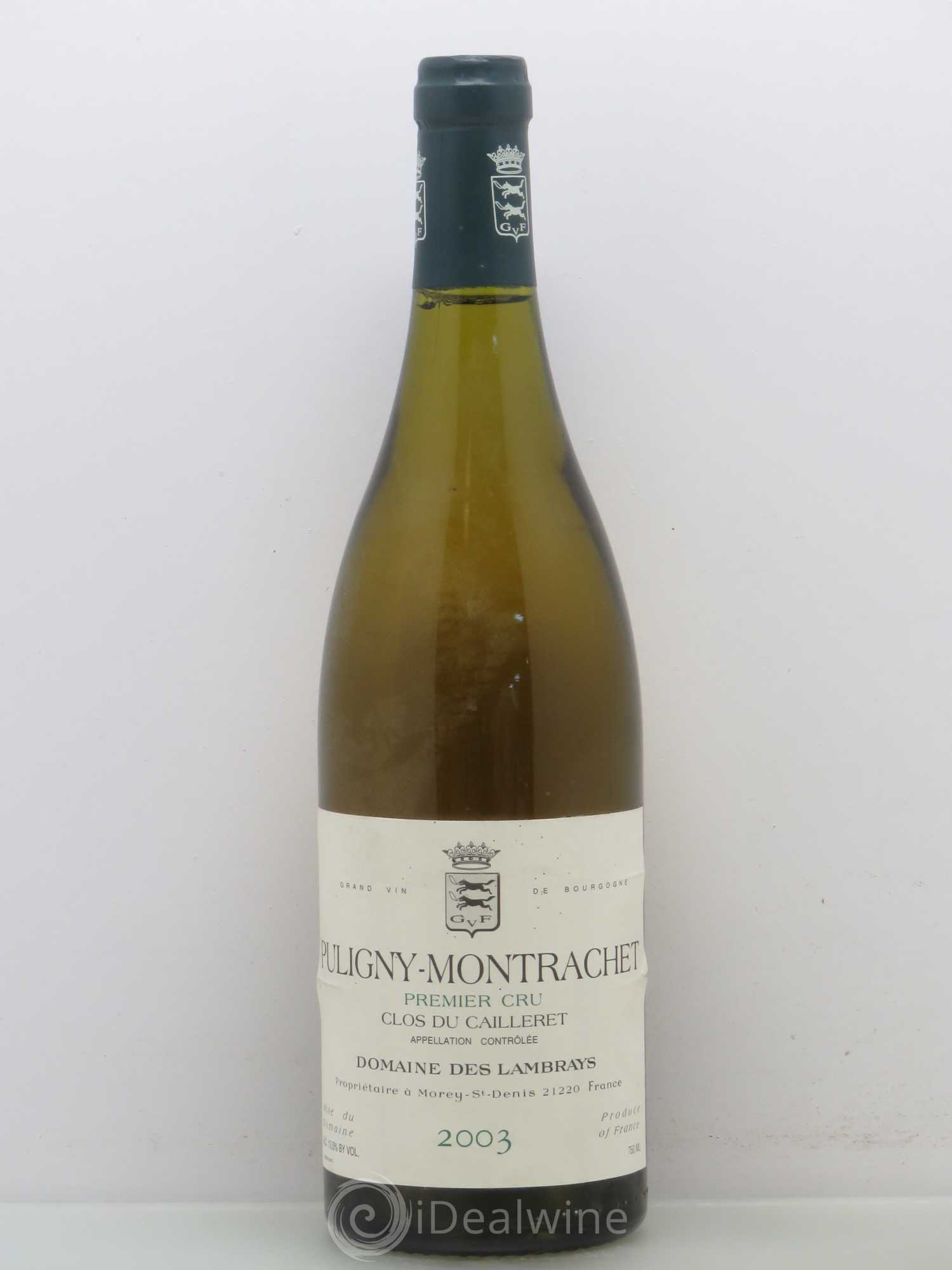 Puligny-Montrachet 1er Cru Clos du Cailleret Domaine des Lambrays 2003 - Lot de 1 bouteille - 0