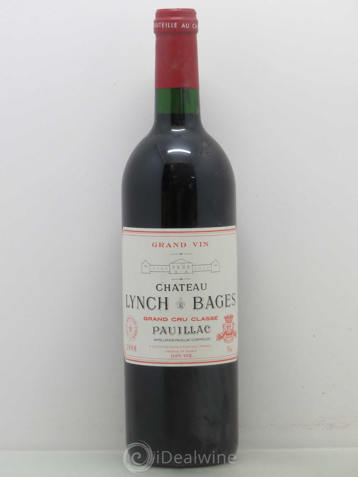 Château Lynch Bages 5ème Grand Cru Classé 1998 - Lot de 1 bouteille - 0