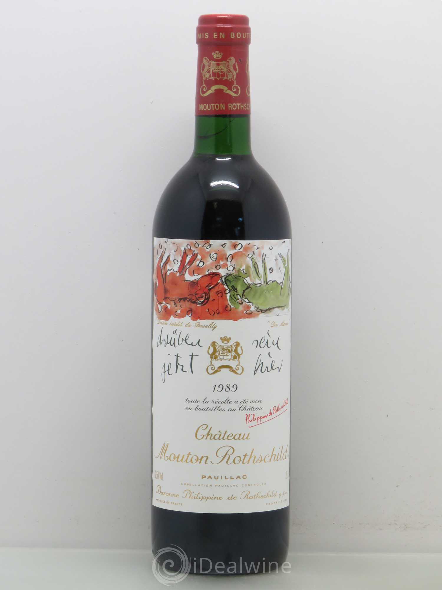 Château Mouton Rothschild 1er Grand Cru Classé 1989 - Lot de 1 bouteille - 0