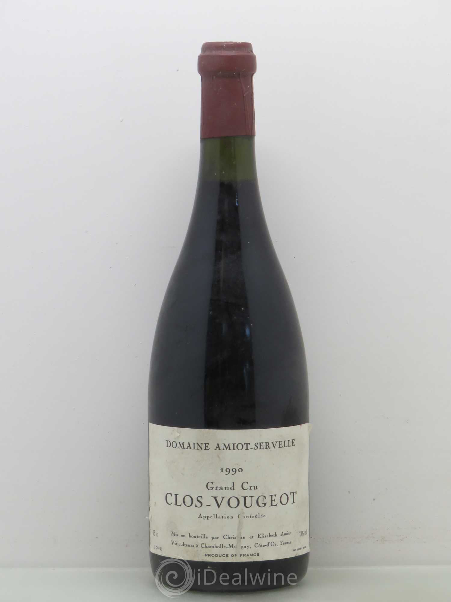 Clos de Vougeot Grand Cru Amiot-Servelle 1990 - Lot de 1 bouteille - 0