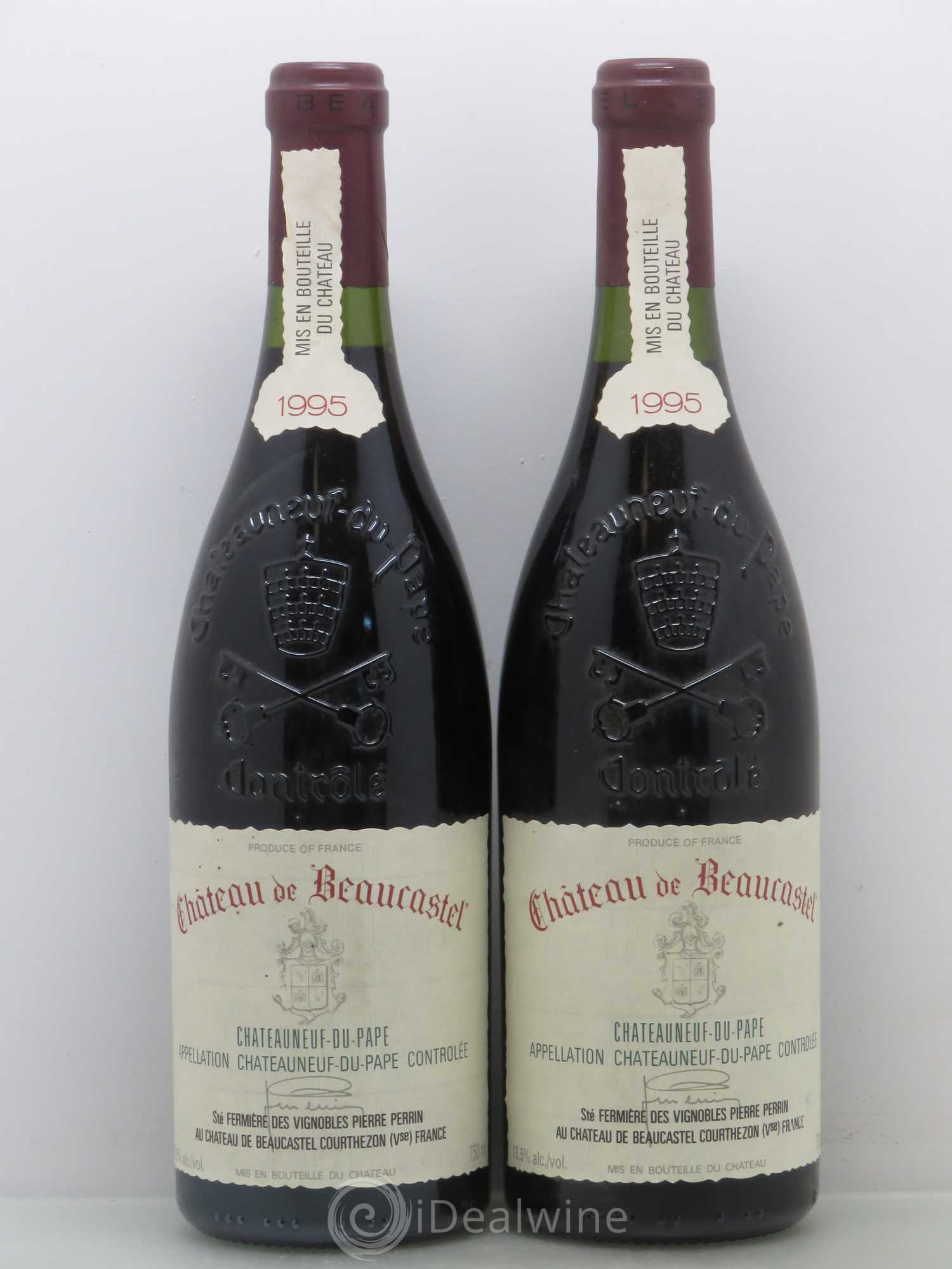 Châteauneuf-du-Pape Château de Beaucastel Famille Perrin 1995 - Lot de 2 bouteilles - 0