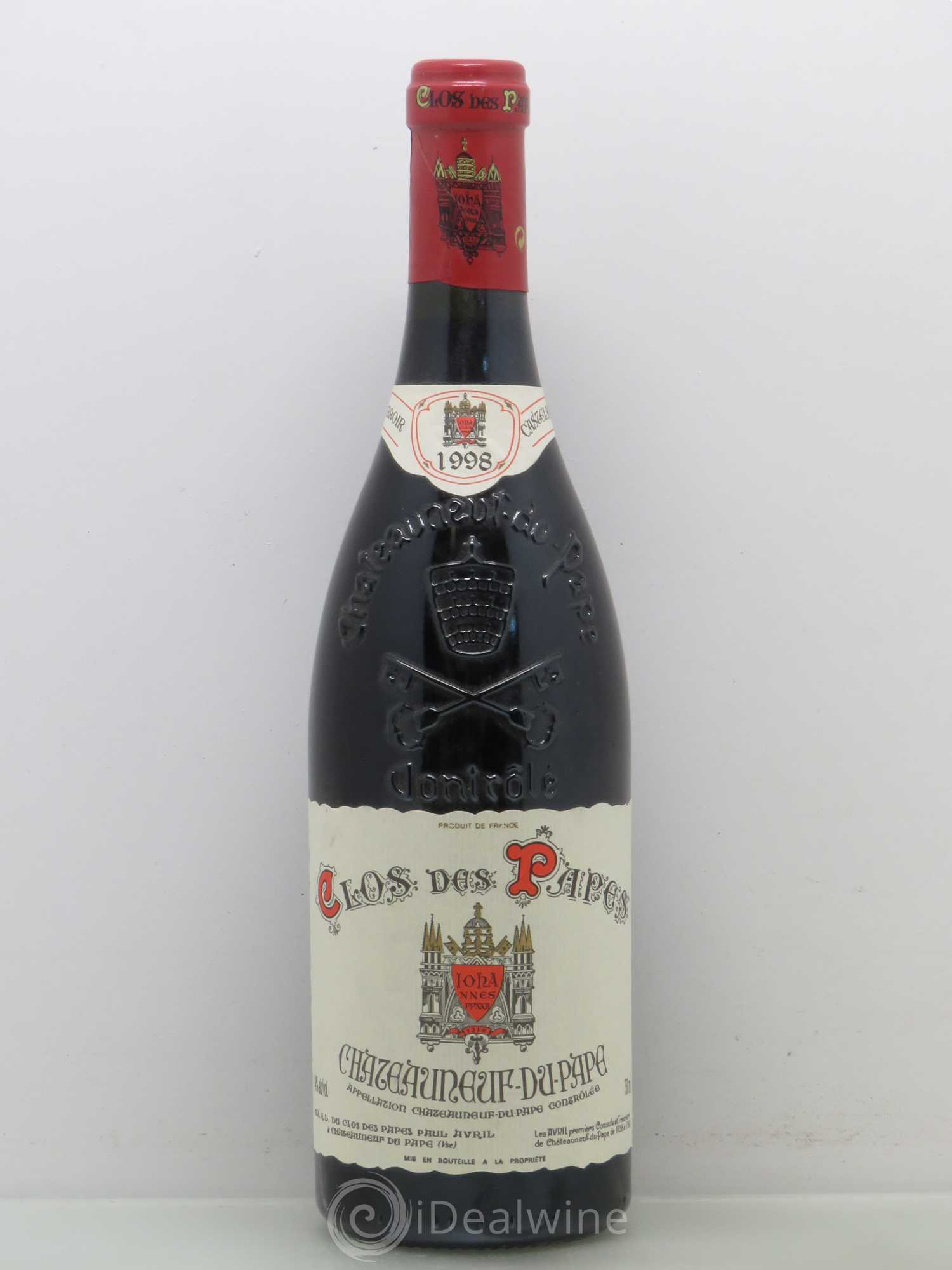 Châteauneuf-du-Pape Clos des Papes - Paul Avril 1998 - Lot de 1 bouteille - 0