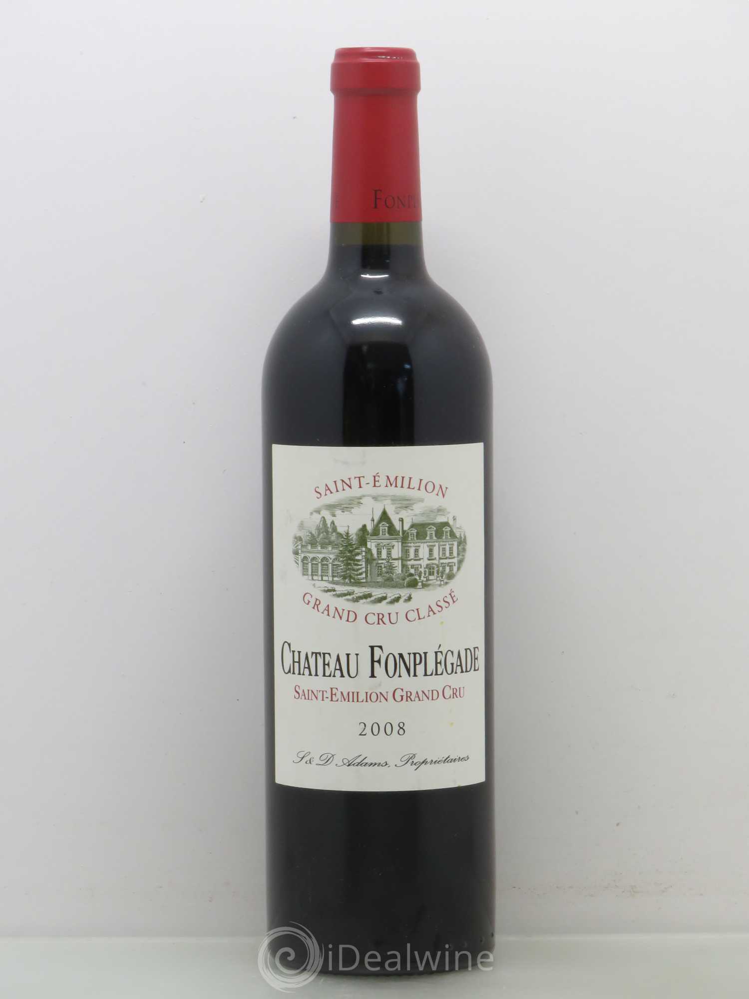Château Fonplegade Grand Cru Classé 2008 - Lot de 1 bouteille - 0