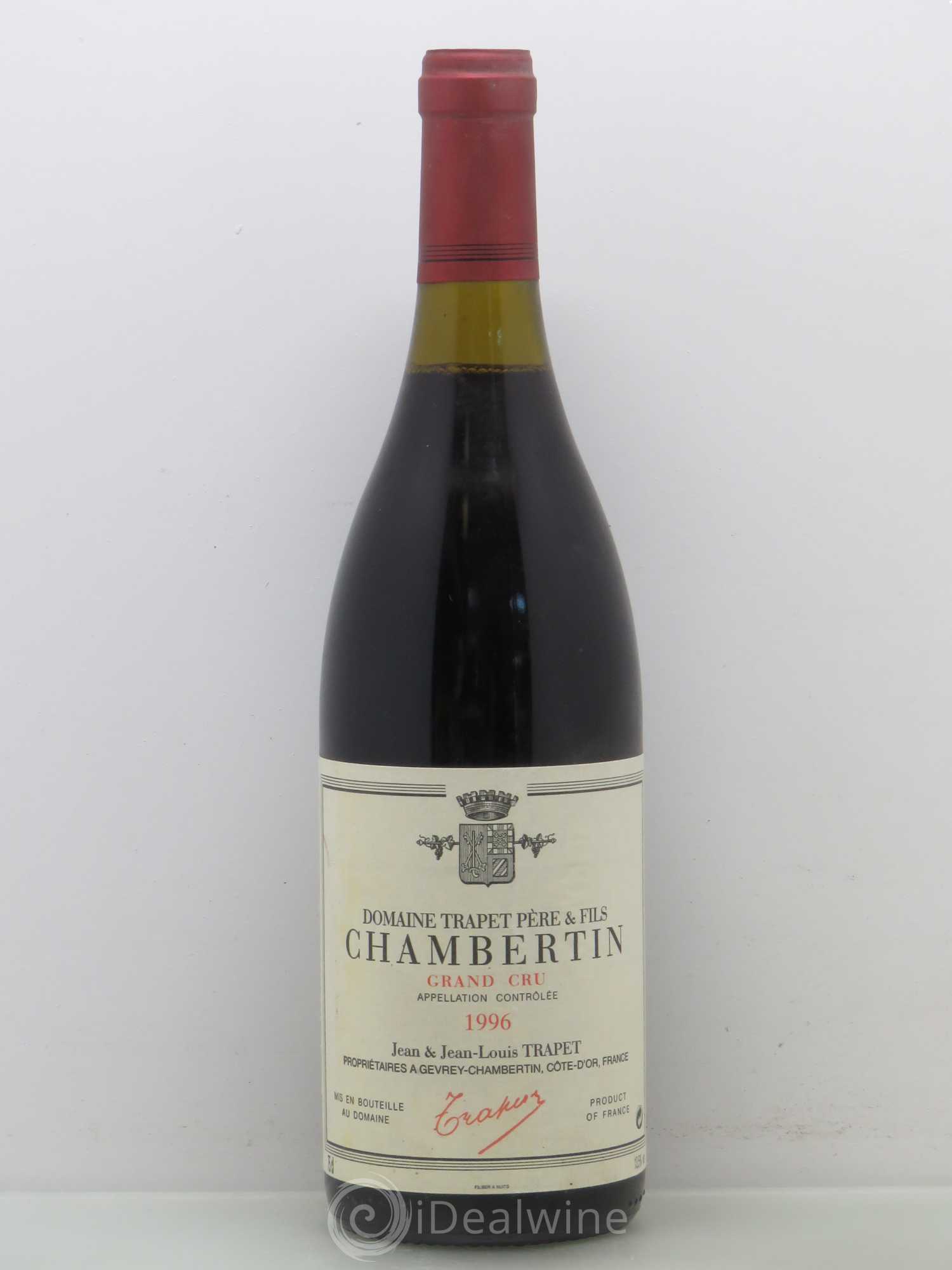 Chambertin Grand Cru Domaine Trapet 1996 - Lot de 1 bouteille - 0