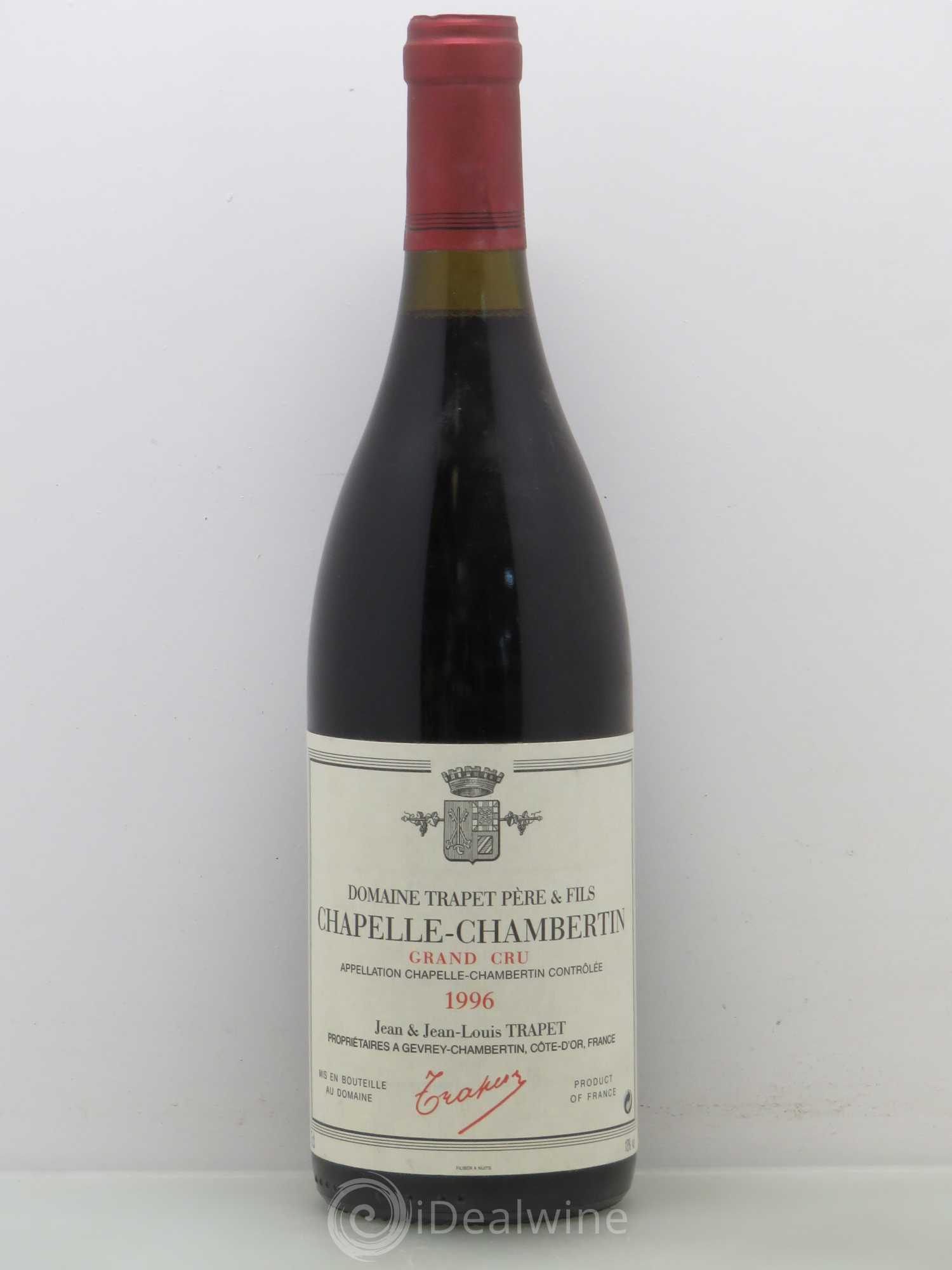 Chapelle-Chambertin Grand Cru Domaine Trapet 1996 - Lot de 1 bouteille - 0