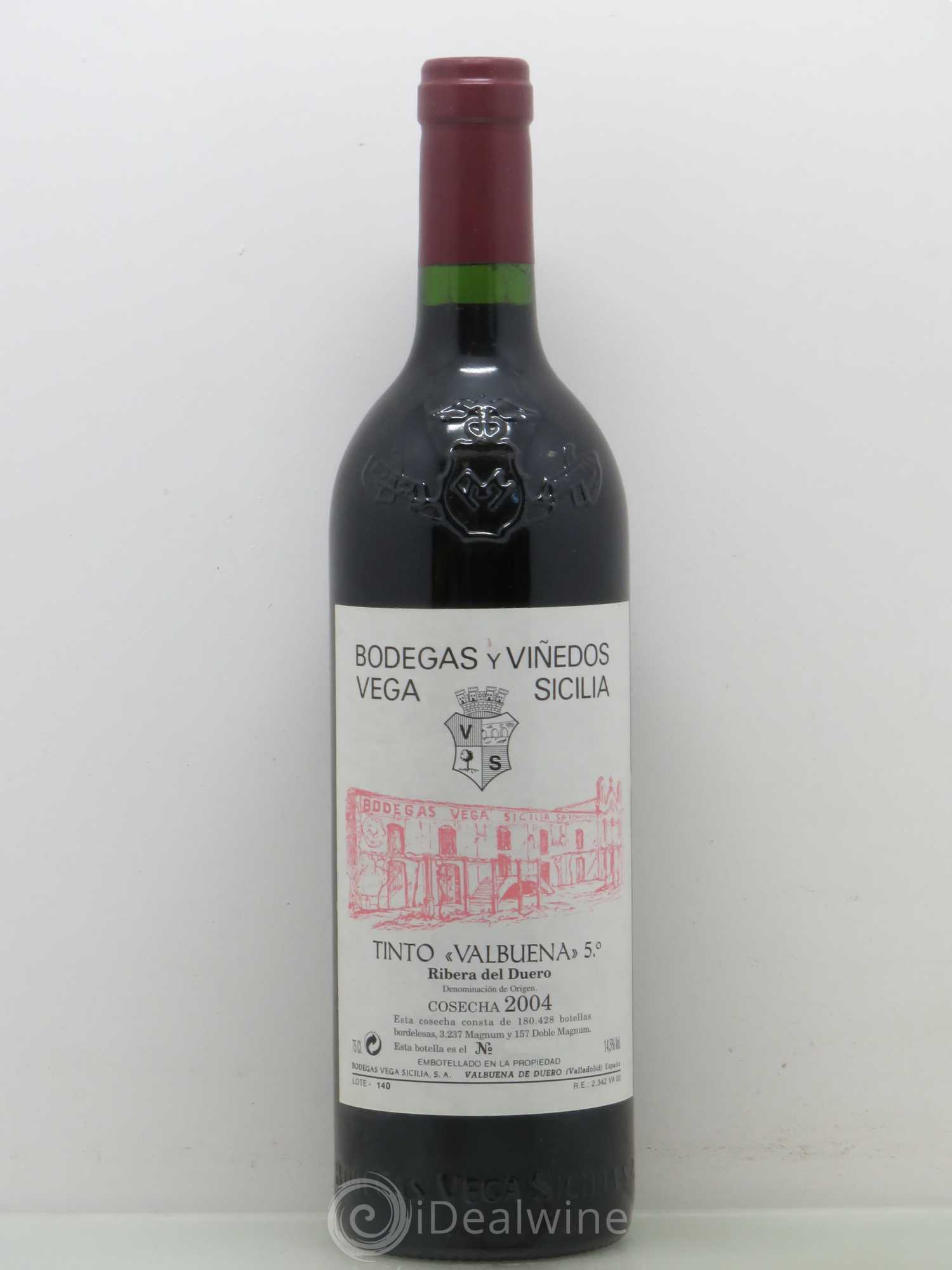 Ribera Del Duero DO Vega Sicilia Valbuena 5 ano Famille Alvarez 2004 - Lot de 1 bouteille - 0