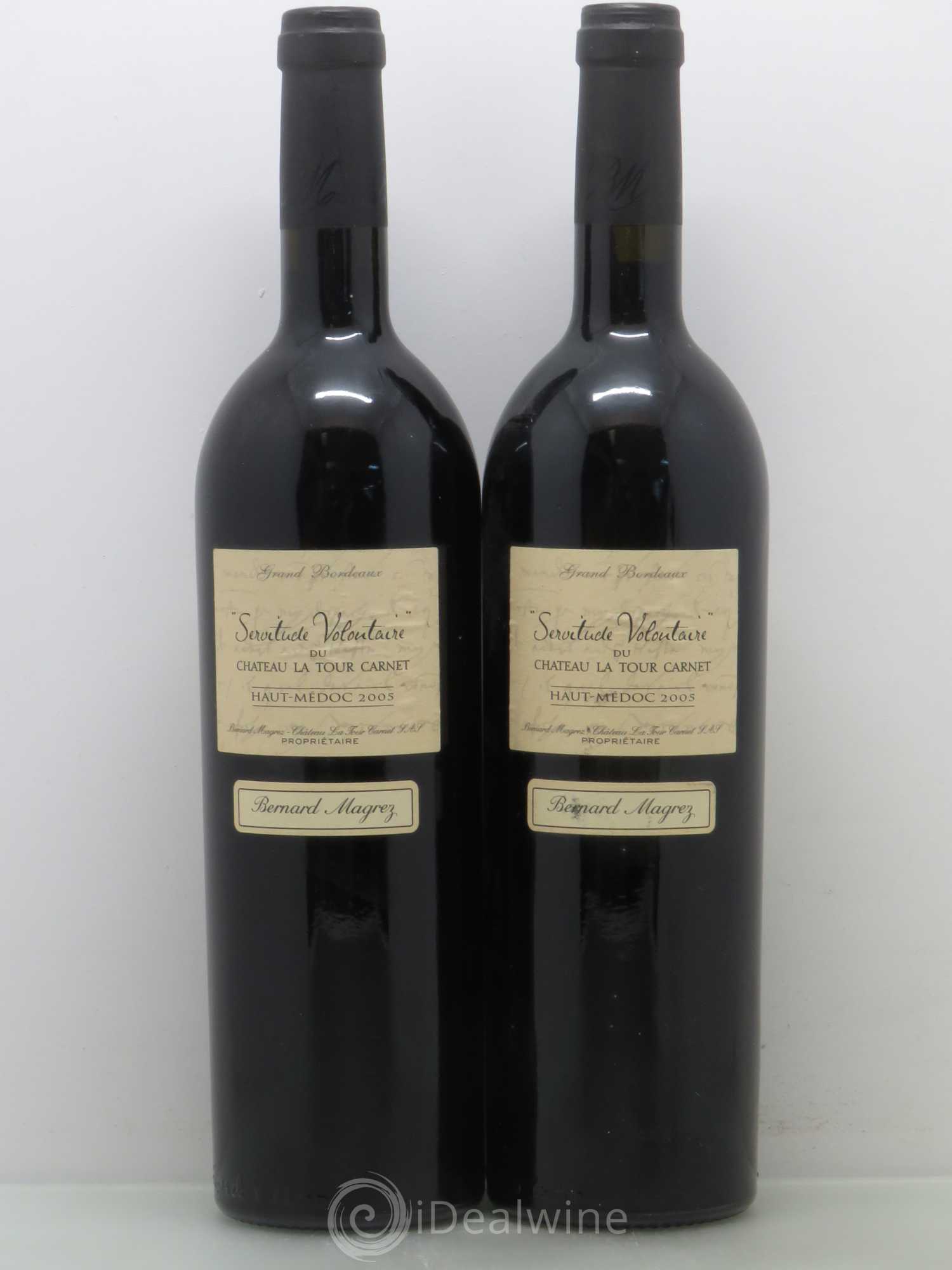 Bordeaux Servitude Volontaire Château La tour Carnet 2005 - Posten von 2 Flaschen - 0