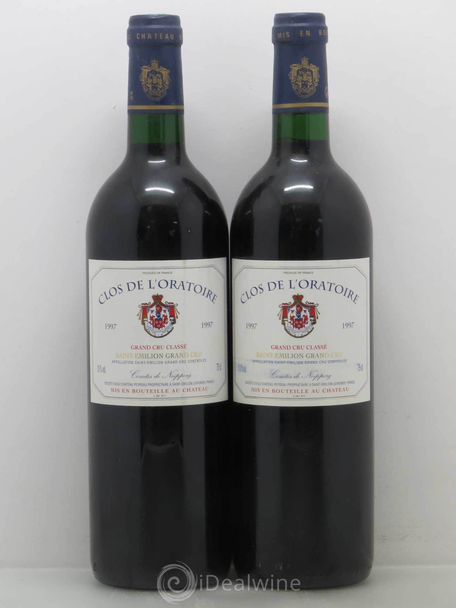 Clos de l'Oratoire Grand Cru Classé 1997 - Lot de 2 bouteilles - 0
