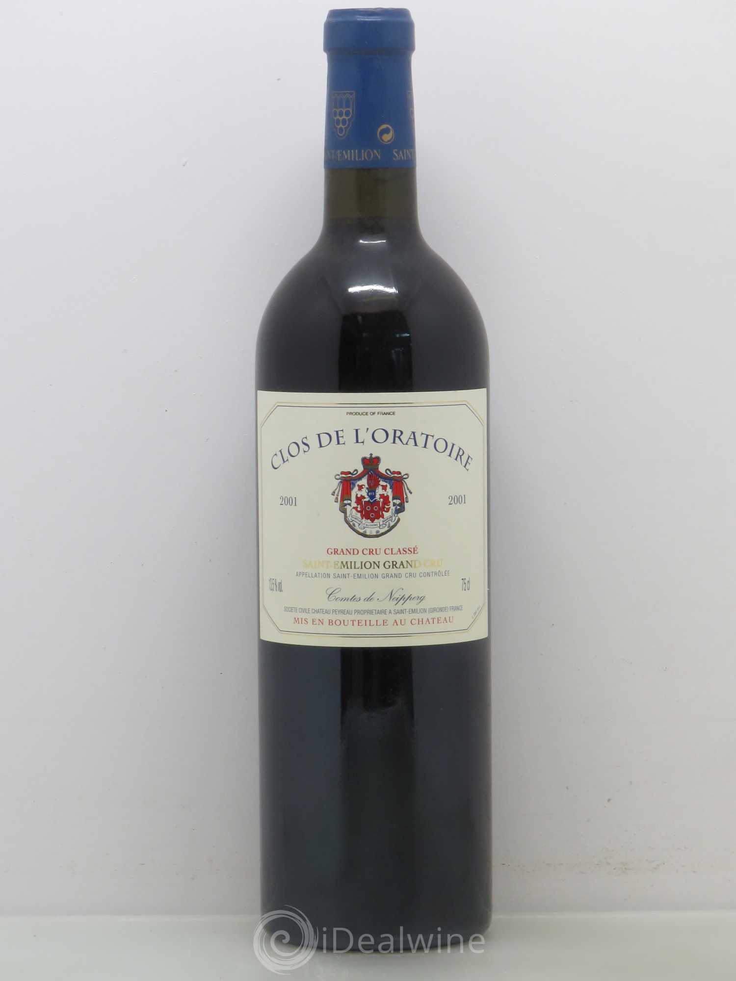 Clos de l'Oratoire Grand Cru Classé 2001 - Lot de 1 bouteille - 0