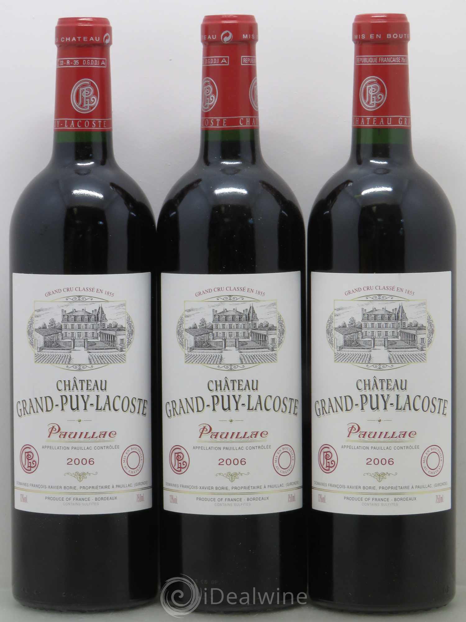 Château Grand Puy Lacoste 5ème Grand Cru Classé 2006 - Lot de 6 bouteilles - 1