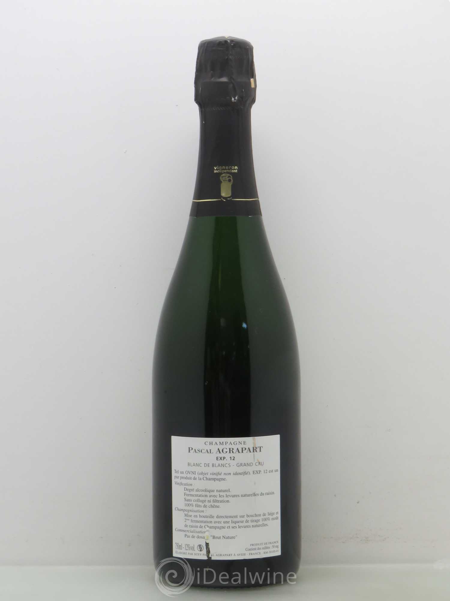 Expérience Blanc de Blancs Grand Cru Brut Nature Agrapart & Fils - Lot de 1 bouteille - 1