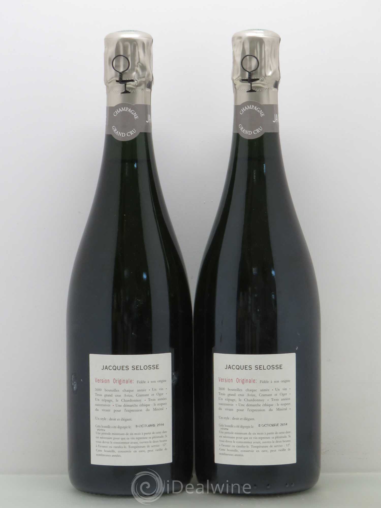 Version Originale Jacques Selosse Grand Cru Blanc de Blancs extra brut - Posten von 2 Flaschen - 1