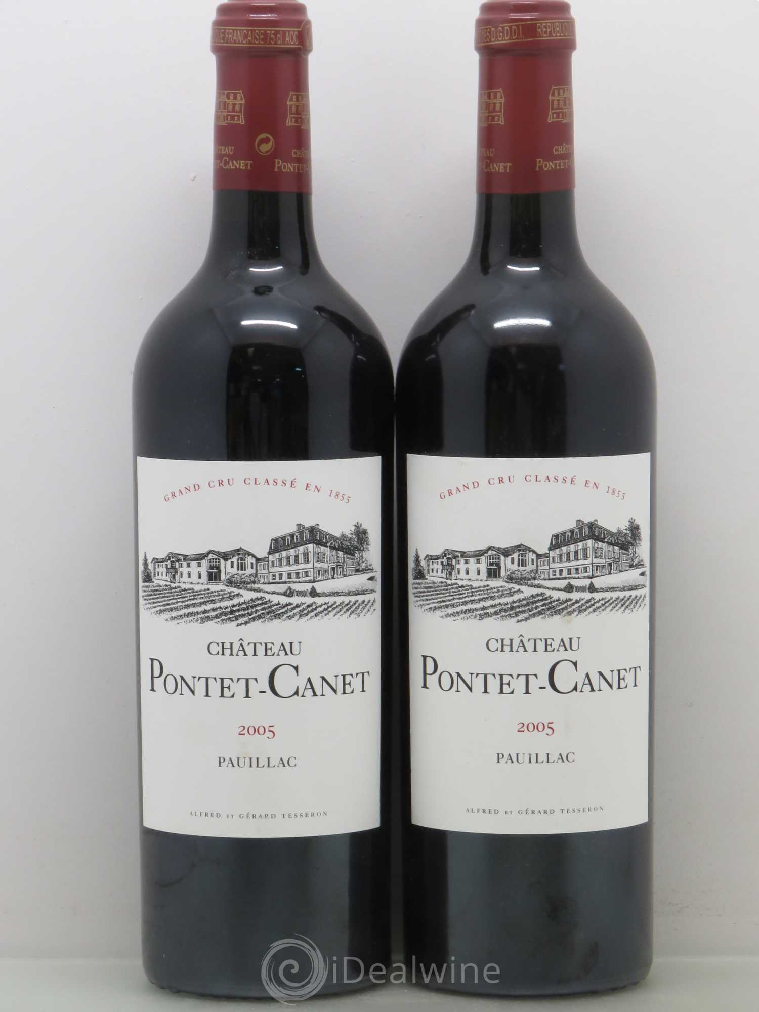 Château Pontet Canet 5ème Grand Cru Classé 2005 - Lot de 2 bouteilles - 0