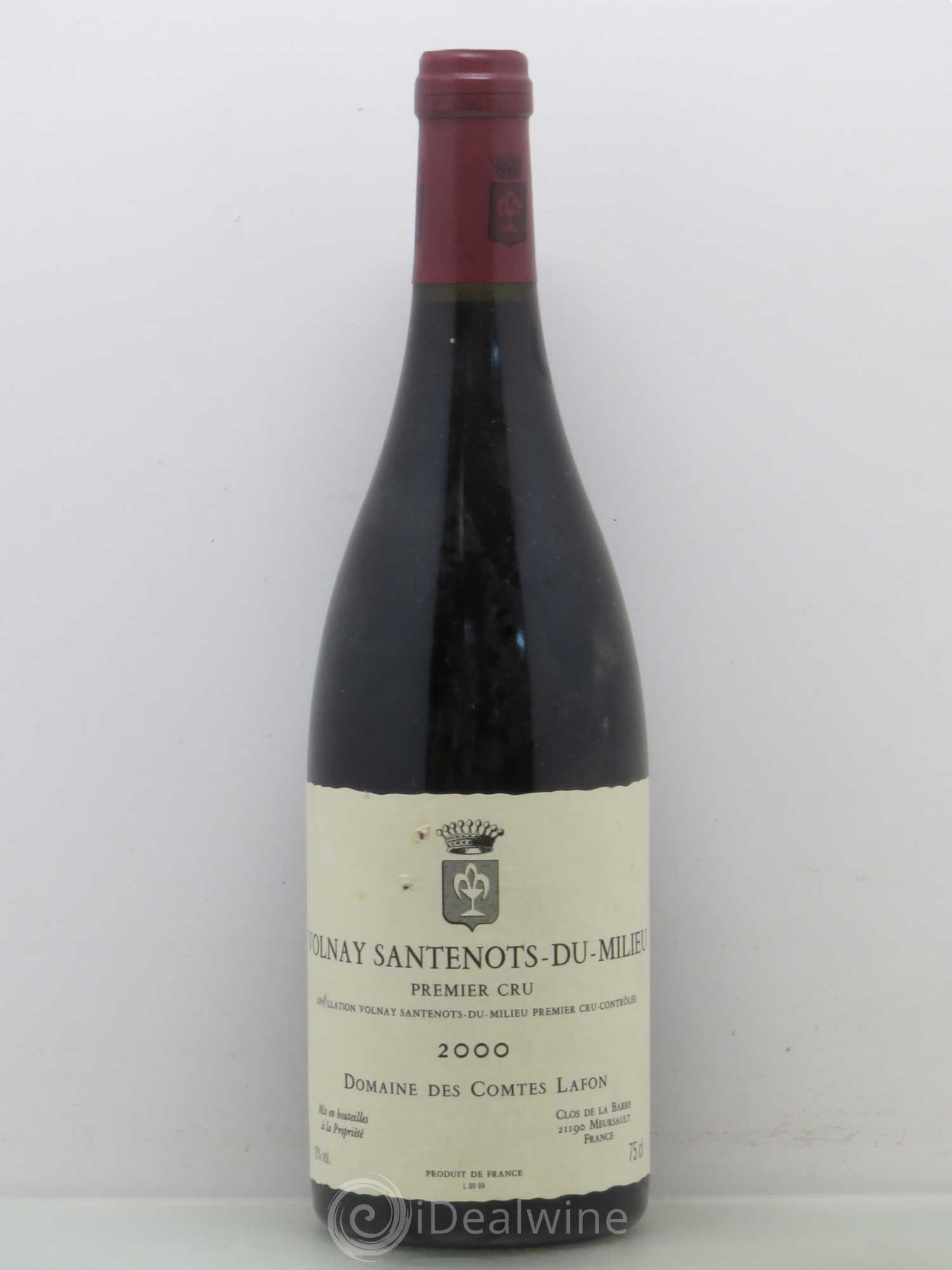 Volnay 1er Cru Santenots du Milieu Comtes Lafon (Domaine des) 2000 - Lot de 1 bouteille - 0