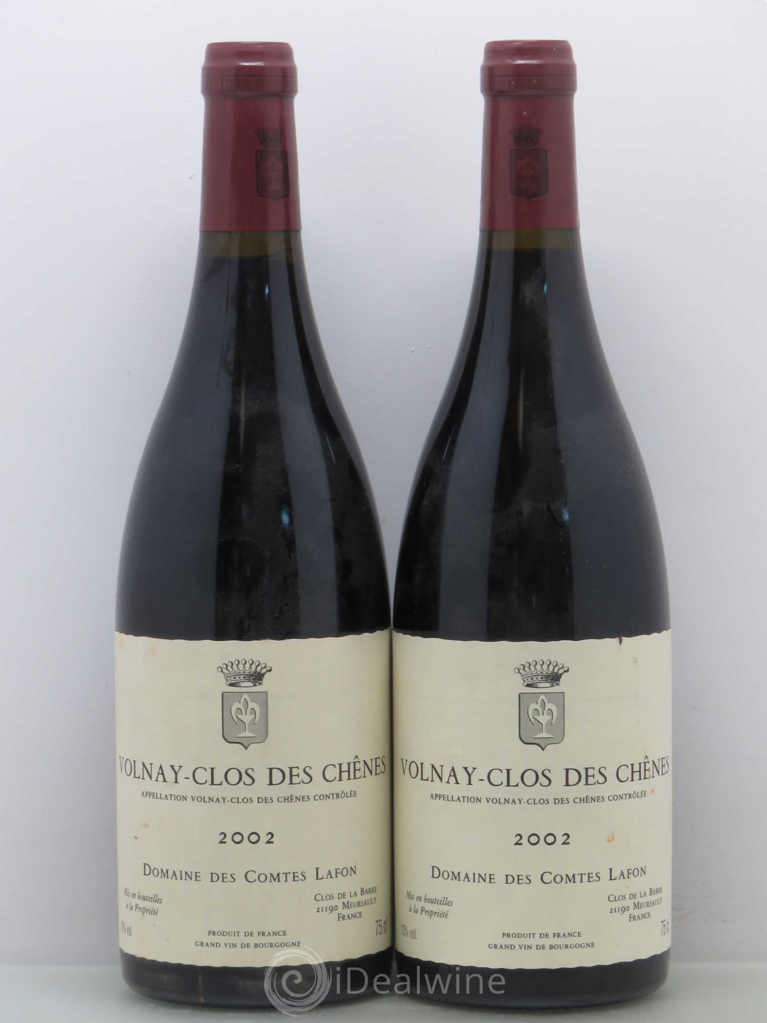 Volnay 1er Cru Clos des Chênes Comtes Lafon (Domaine des) 2002 - Lot de 2 bouteilles - 0