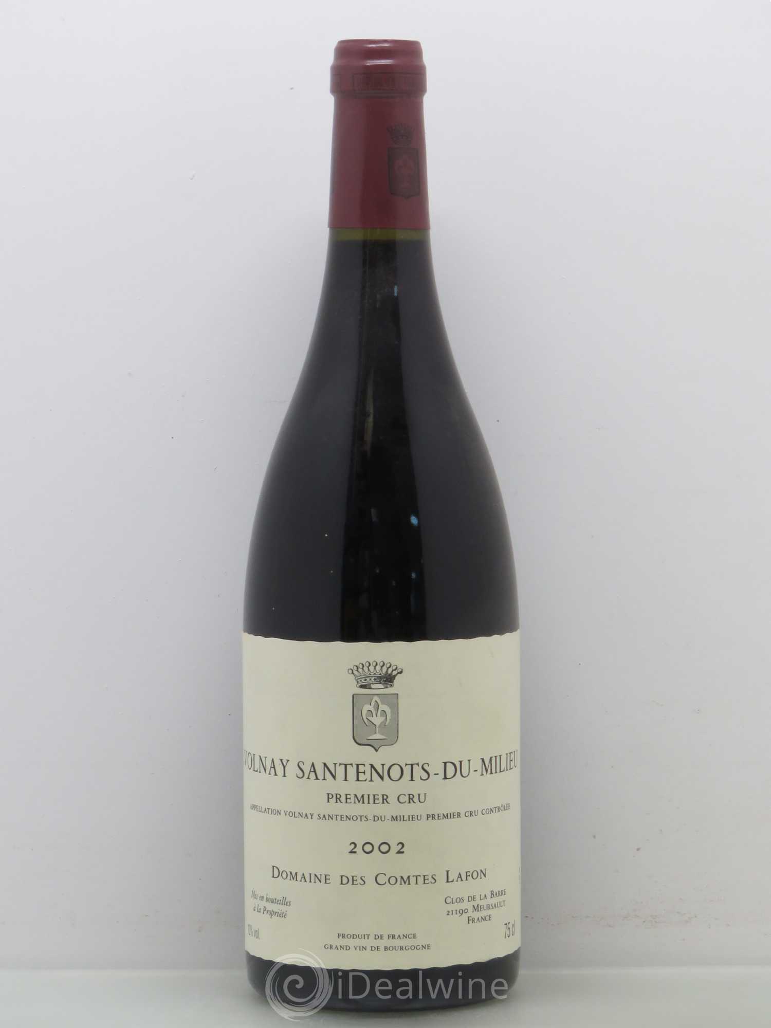 Volnay 1er Cru Santenots du Milieu Comtes Lafon (Domaine des) 2002 - Lot de 1 bouteille - 0