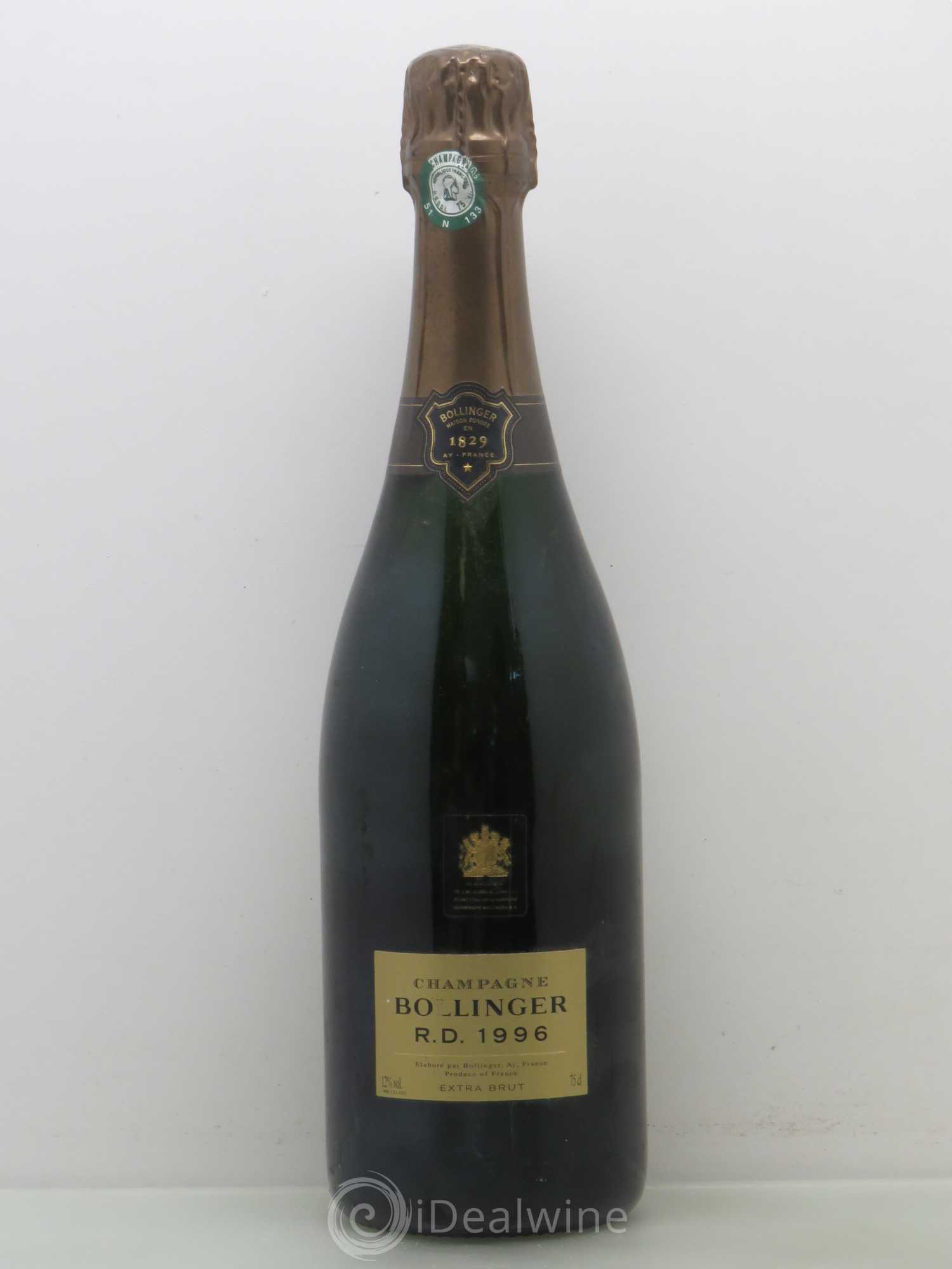 R.D. Extra-Brut Bollinger 1996 - Lot de 1 bouteille - 0
