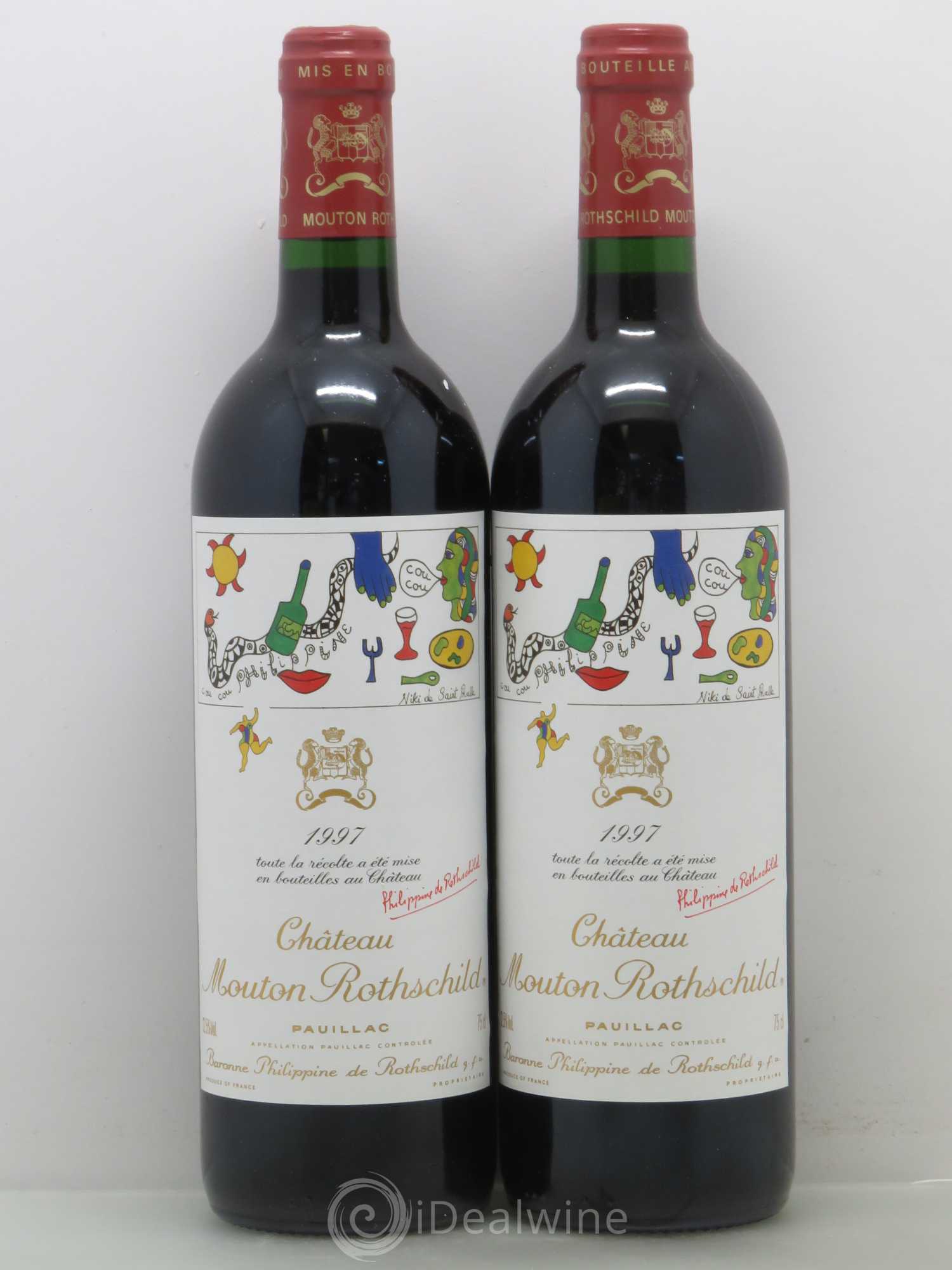 Caisse Duclot 2 Lafite Rothschild 2 Pétrus 2 Mouton Rothschild 2 Latour 2 Cheval Blanc 2 Margaux 1997 - Posten von 1 Flasche - 3