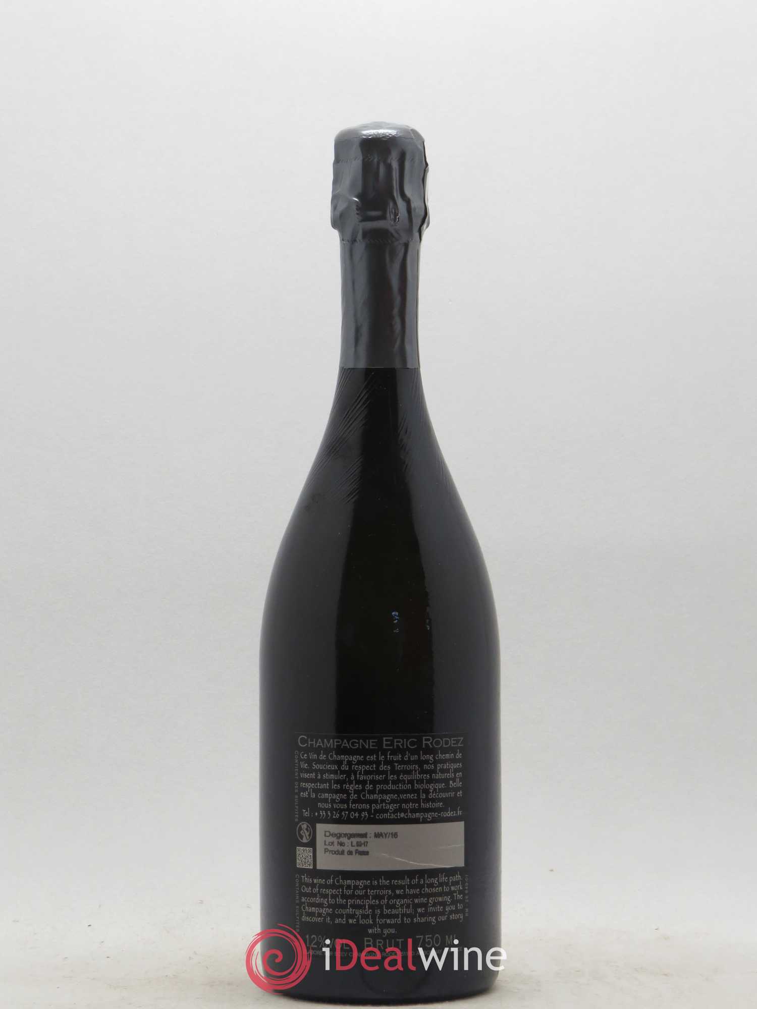 Champagne Blanc de Noirs Ambonnay Grand Cru Brut Eric Rodez - Lot de 1 bouteille - 1