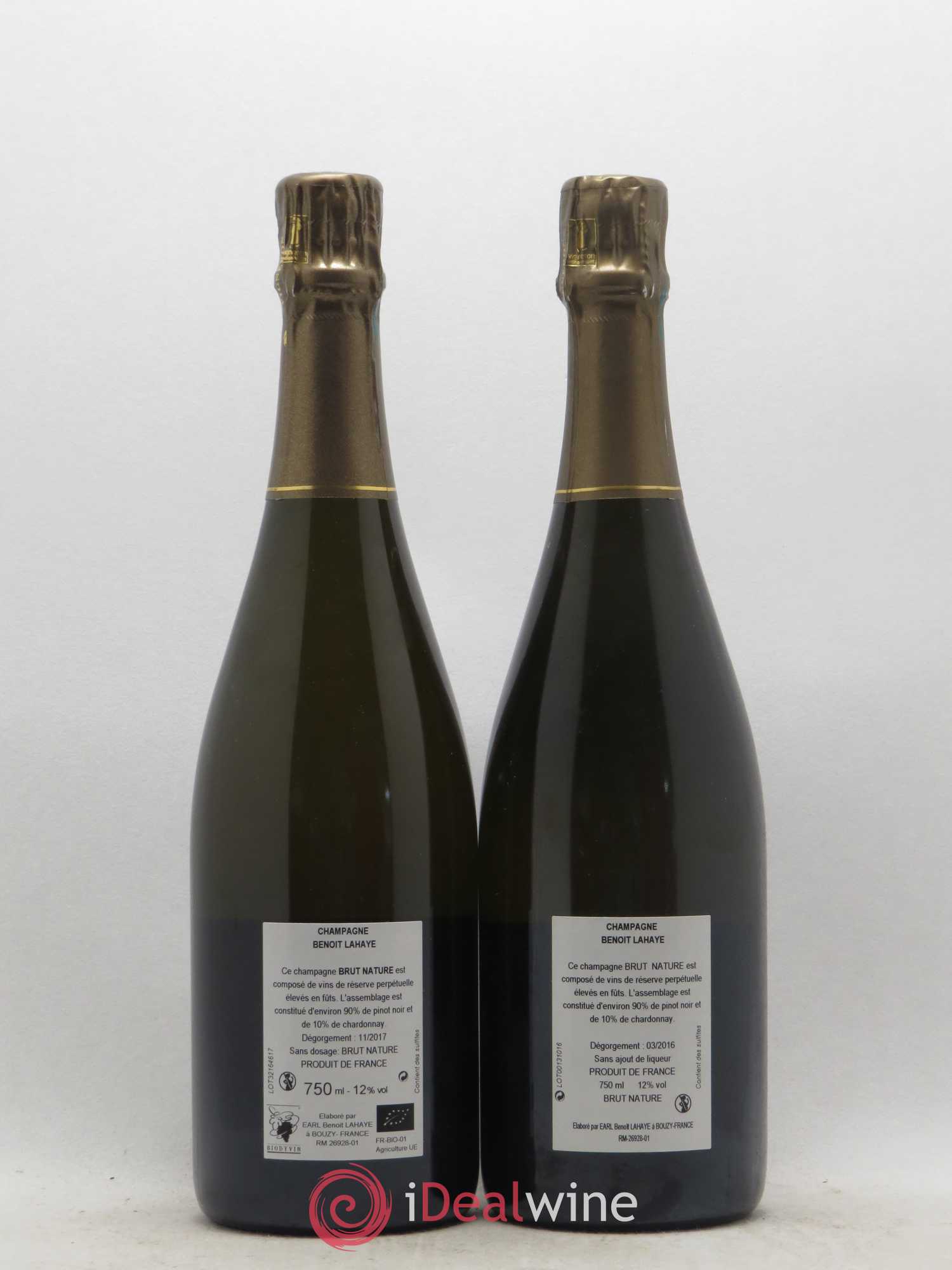 Champagne Brut Nature Grand Cru Lahaye - Posten von 2 Flaschen - 1