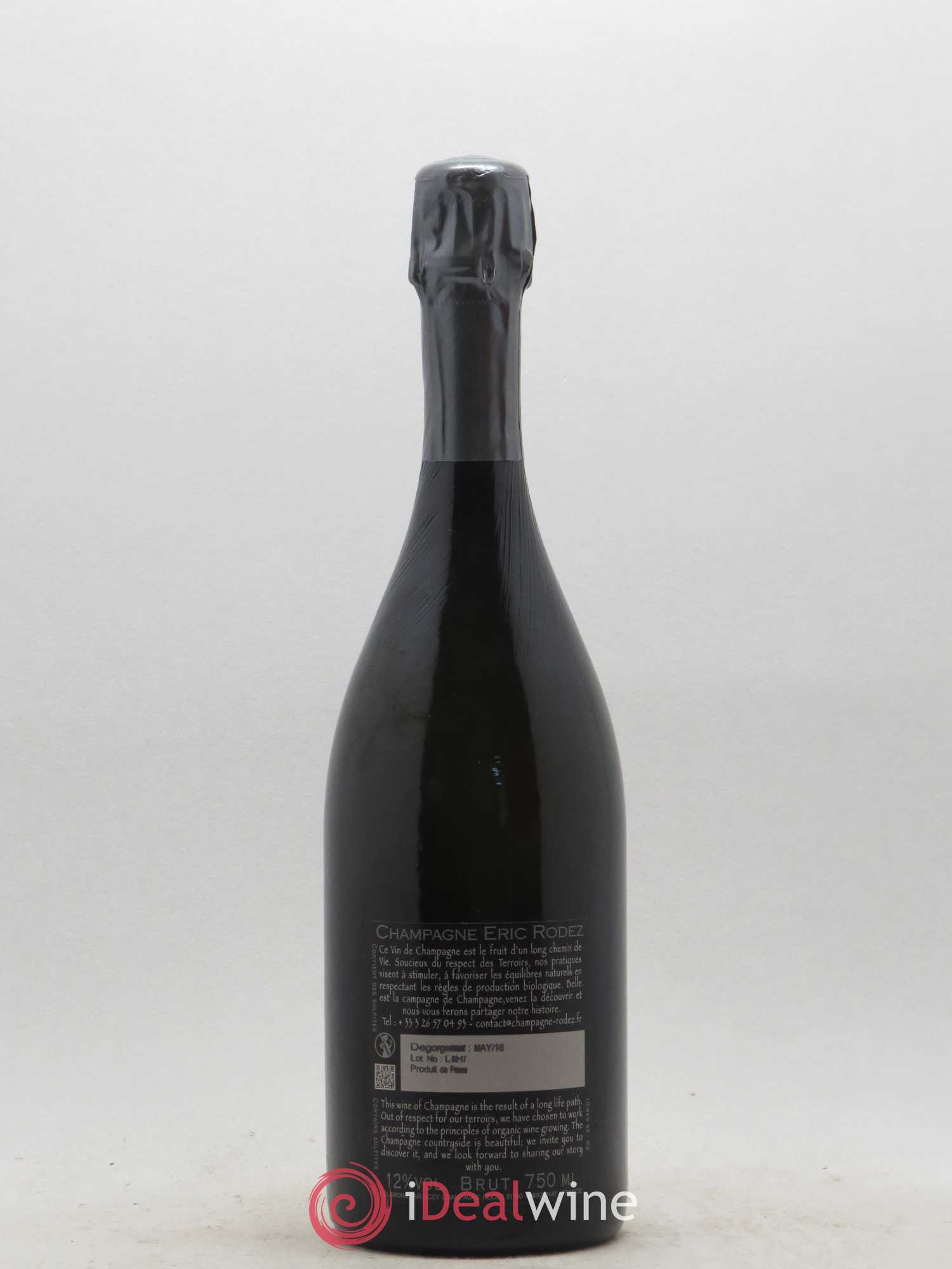 Champagne Dosage Zéro Ambonnay Grand Cru Eric Rodez - Lot of 1 bottle - 1