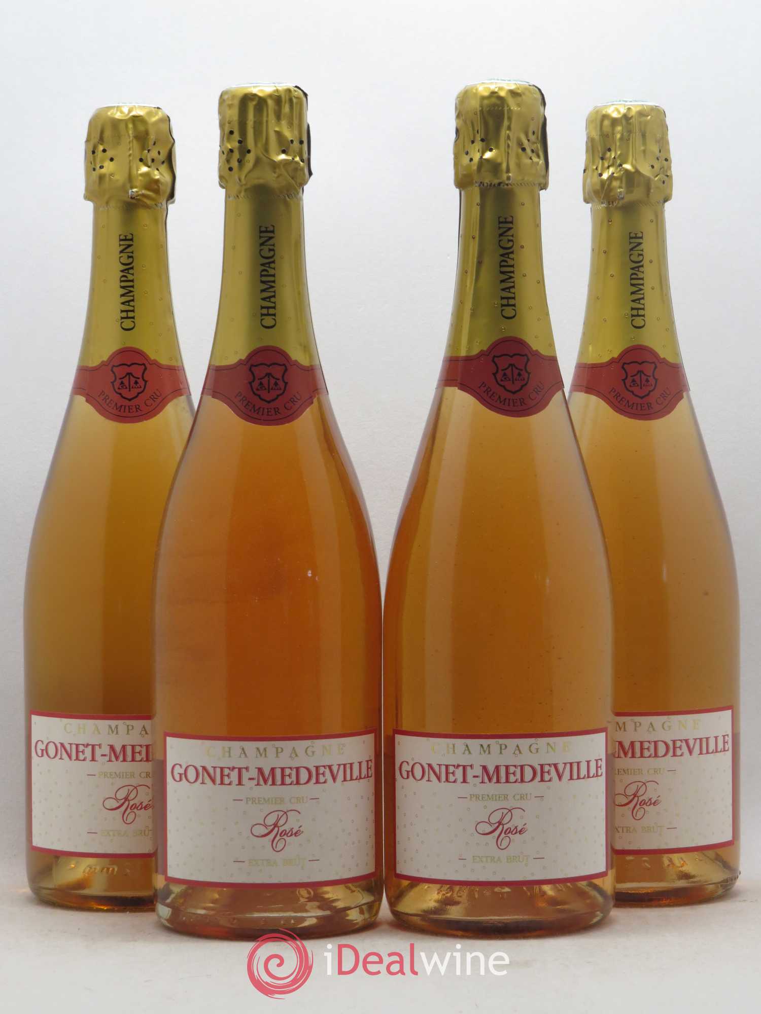 Champagne - Extra Brut Premier Cru Gonet Medeville - Posten von 4 Flaschen - 0