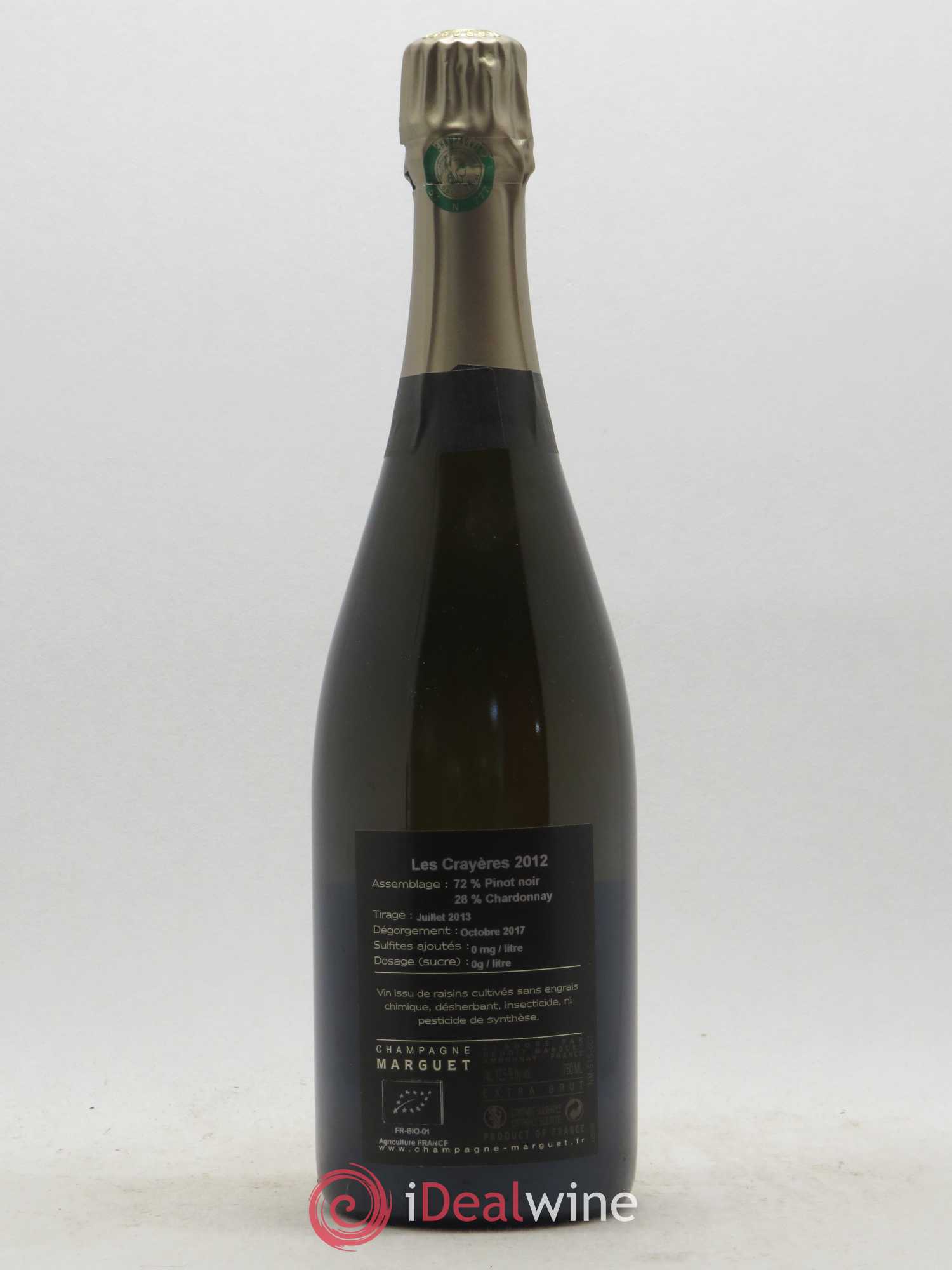 Les Crayères Grand Cru Brut Nature Marguet 2012 - Lot de 1 bouteille - 1