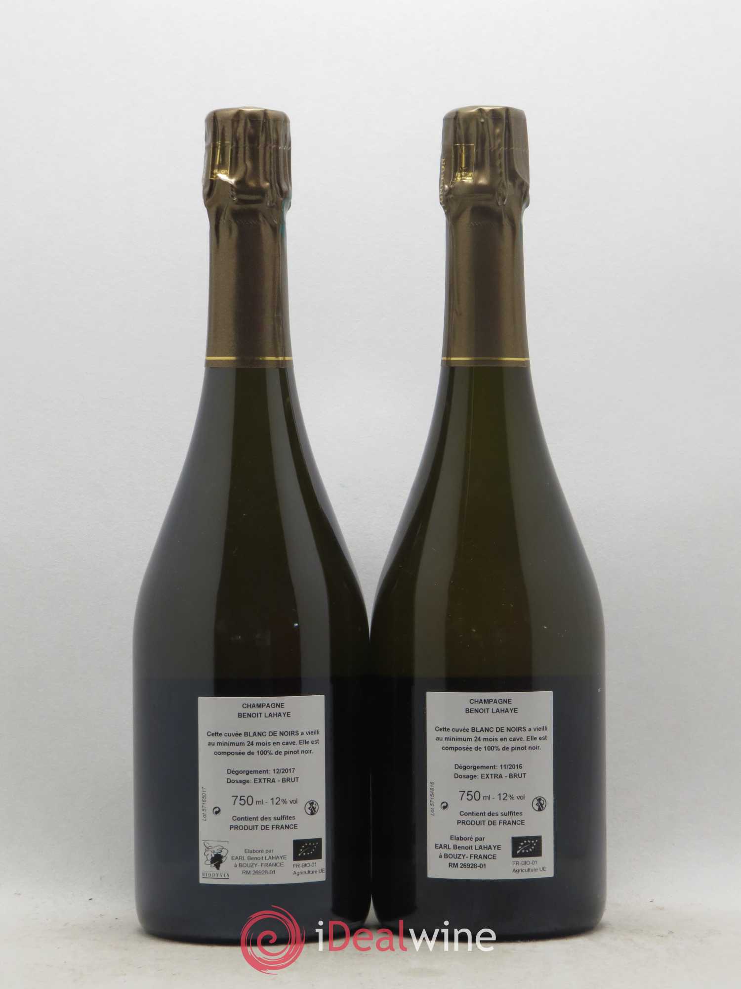 Champagne Blanc de Noirs Extra Brut Lahaye - Posten von 2 Flaschen - 1