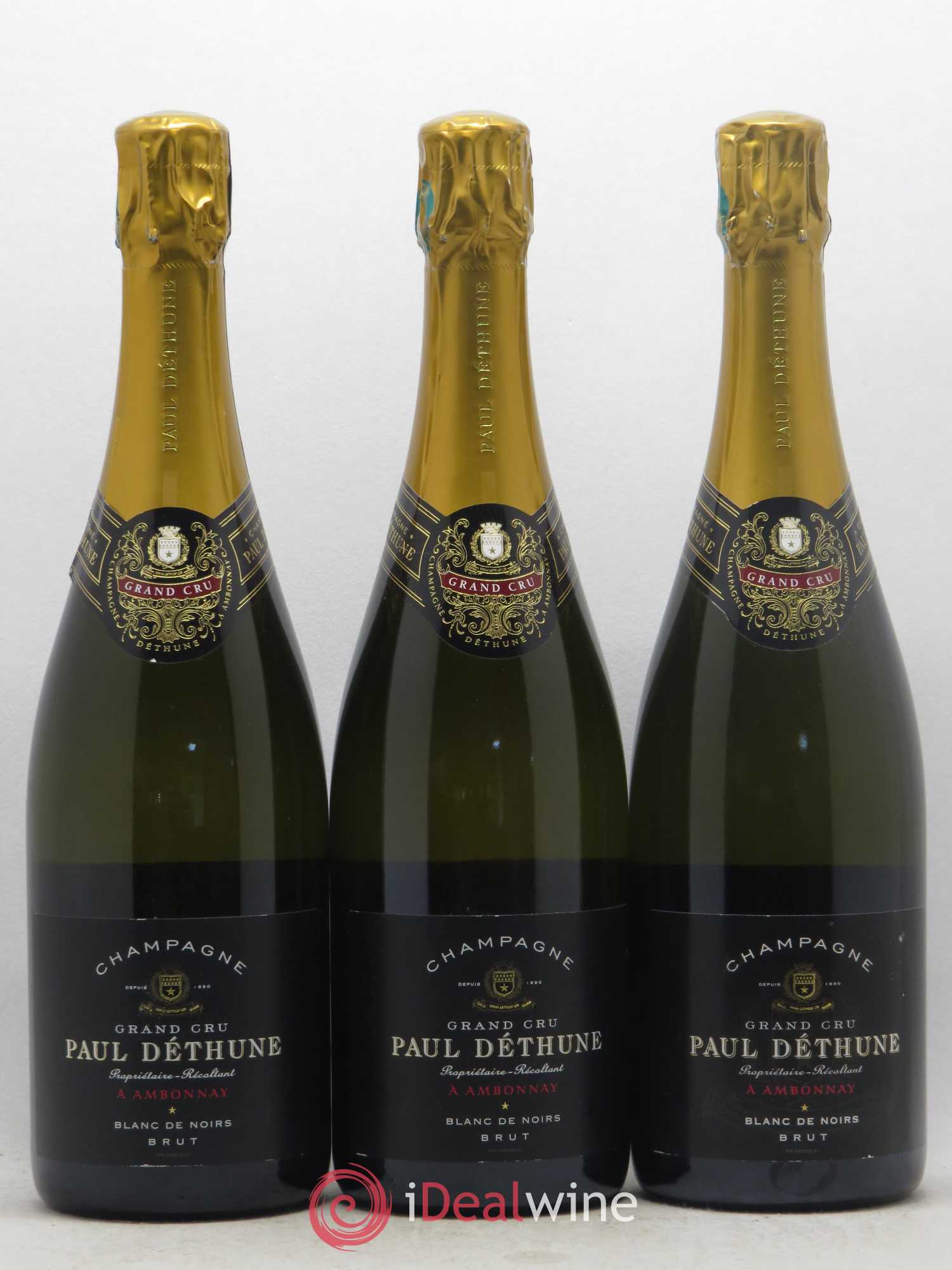 Champagne Brut Grand Cru Blanc de Noirs Paul Déthune - Posten von 3 Flaschen - 0