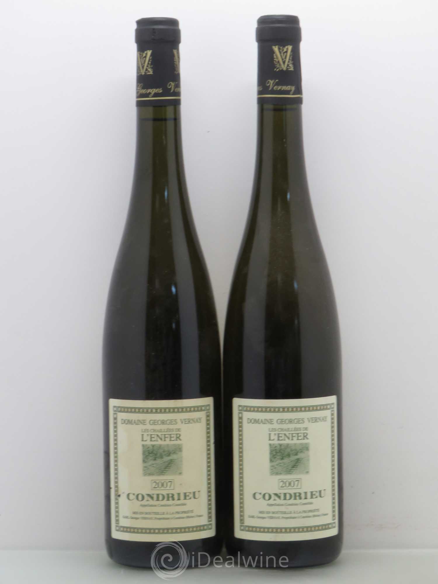 Condrieu Les Chaillées de l'Enfer Georges Vernay 2007 - Lot de 2 bouteilles - 0
