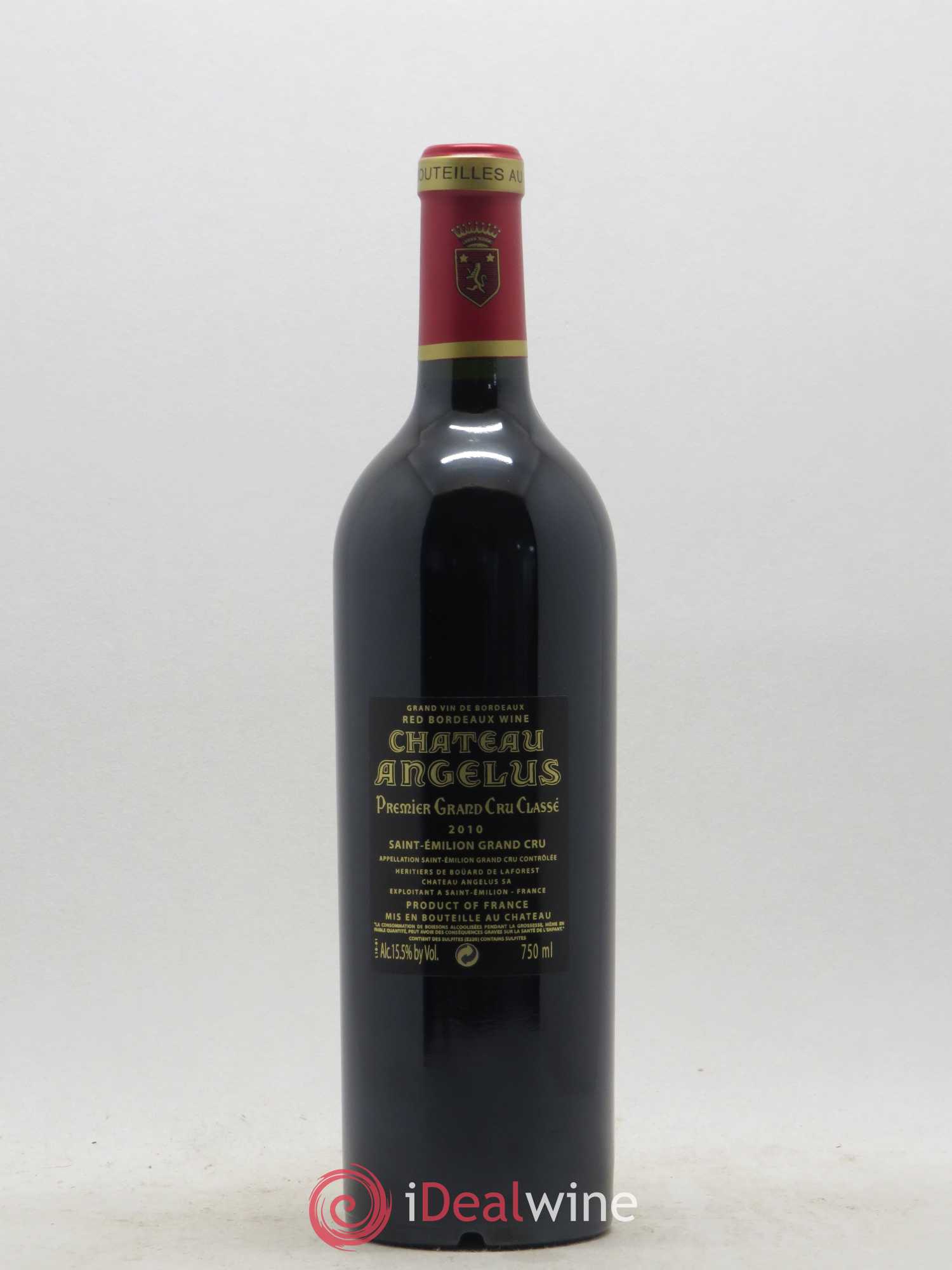 Château Angélus 1er Grand Cru Classé A 2010 - Lot de 1 bouteille - 1