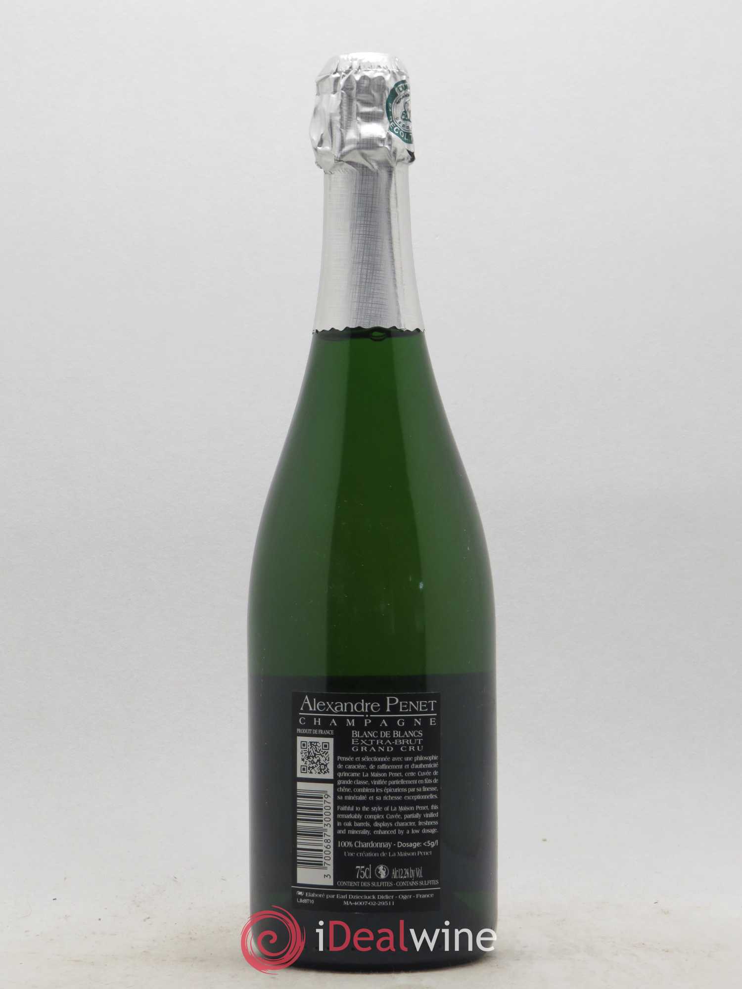 Champagne Blanc de blancs Grand Cru Extra Brut Alexandre Penet - Posten von 1 Flasche - 1