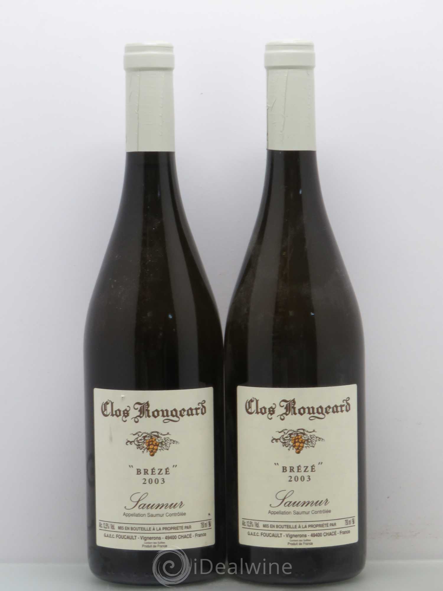 Saumur Brézé Clos Rougeard 2003 - Posten von 2 Flaschen - 0