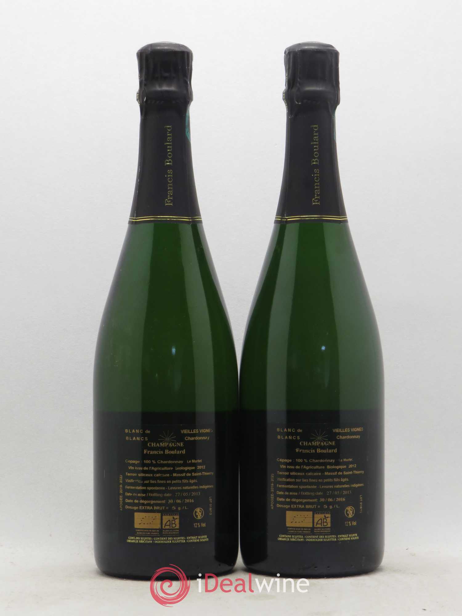 Blanc de Blancs Vieilles Vignes Extra-Brut Francis Boulard - Lot de 2 bouteilles - 1