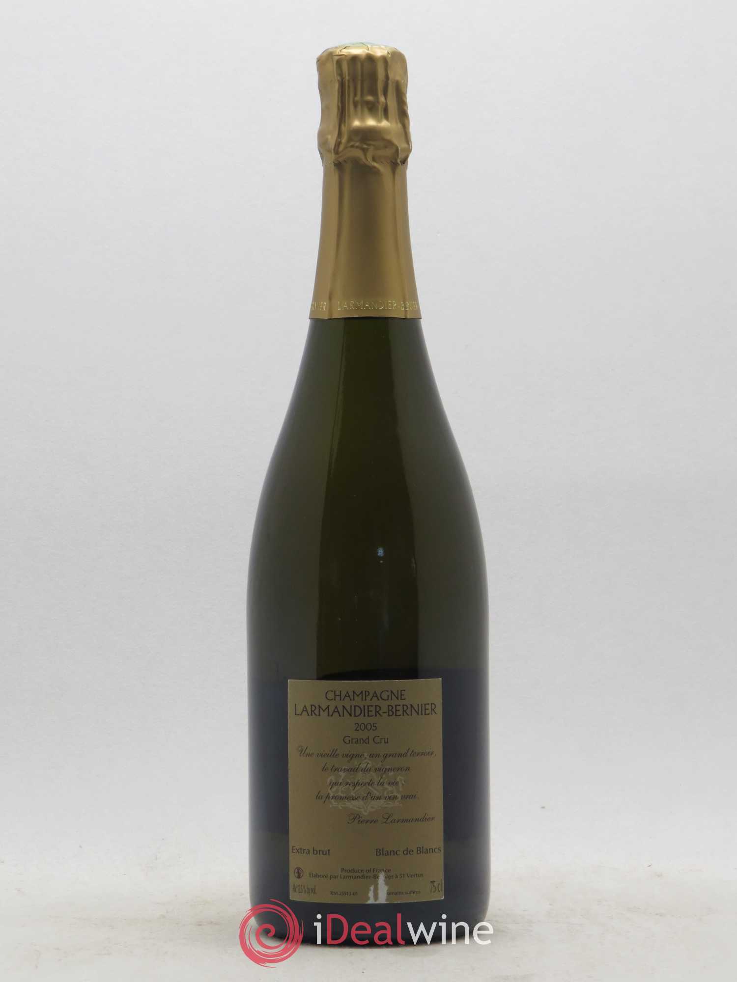Vieille Vigne de Cramant Grand Cru Extra-Brut Larmandier-Bernier 2005 - Lot de 1 bouteille - 1