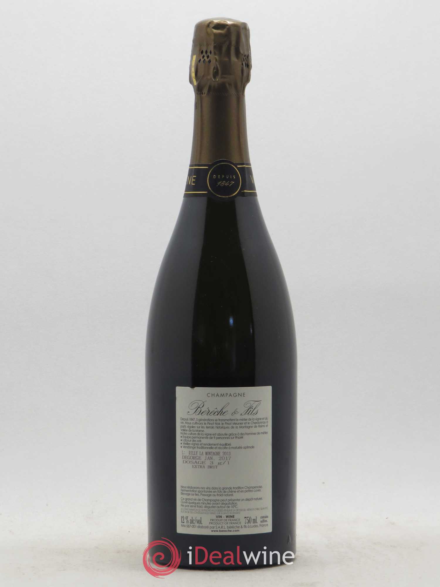 Rilly-La-Montagne 1er Cru Extra-Brut Bérêche et Fils 2013 - Lot de 1 bouteille - 1