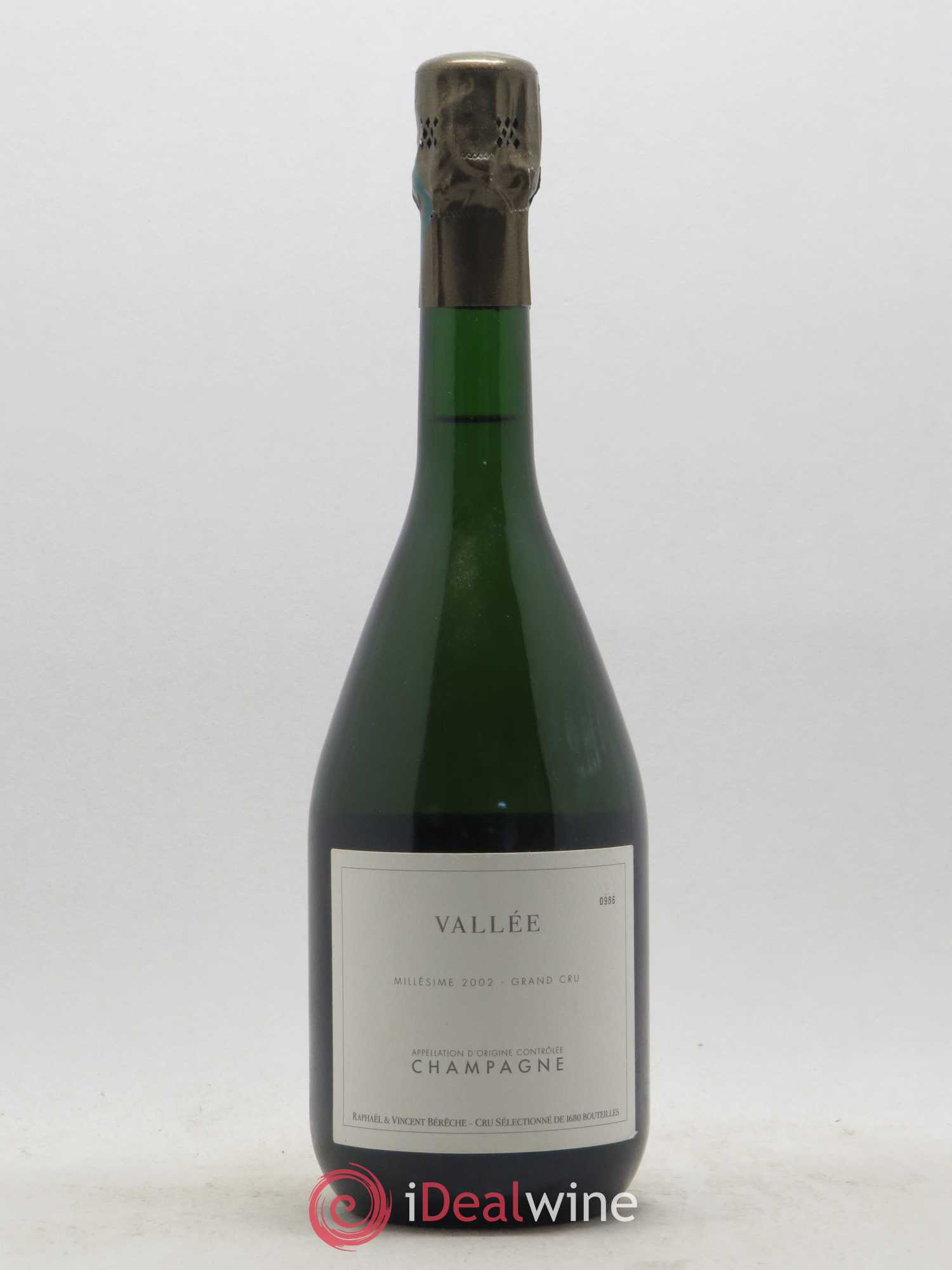 Vallée Grand Cru Extra-Brut Bérêche et Fils 2002 - Lot de 1 bouteille - 0