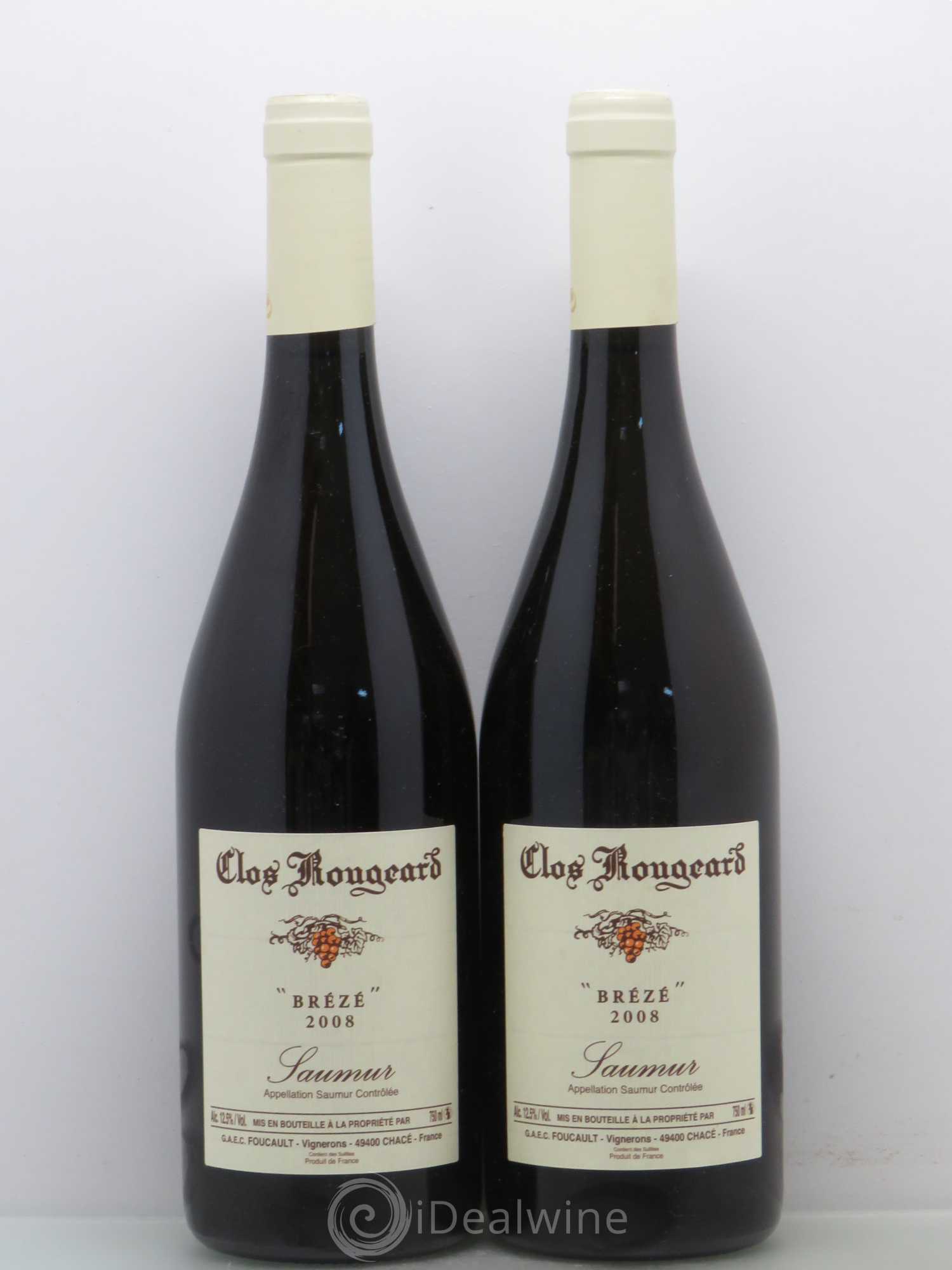 Saumur Brézé Clos Rougeard 2008 - Lot de 2 bouteilles - 0