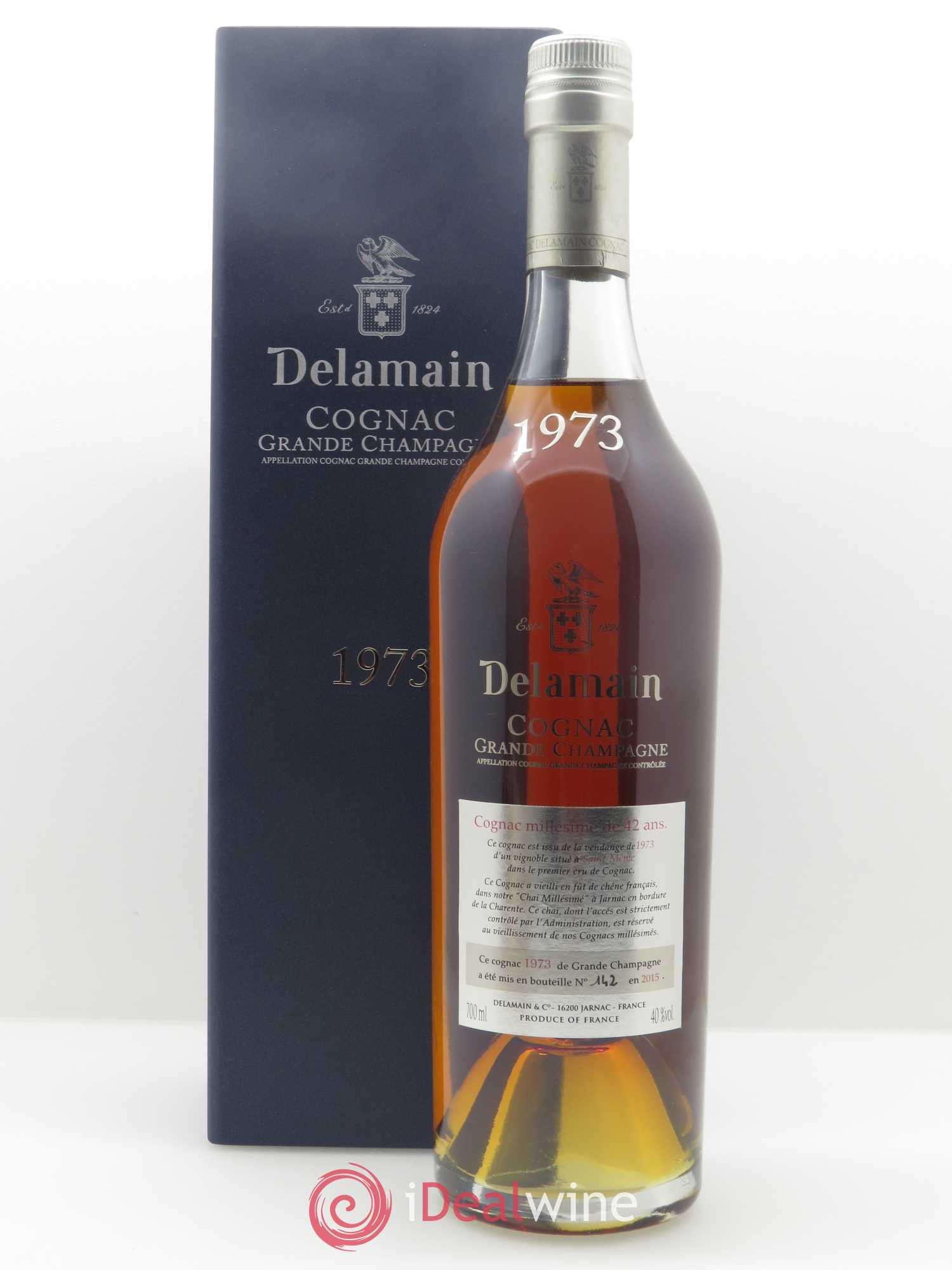 Cognac Delamain 42 years 1973 Grande Champagne Chai Millésimé - Lot de 1 bouteille - 2