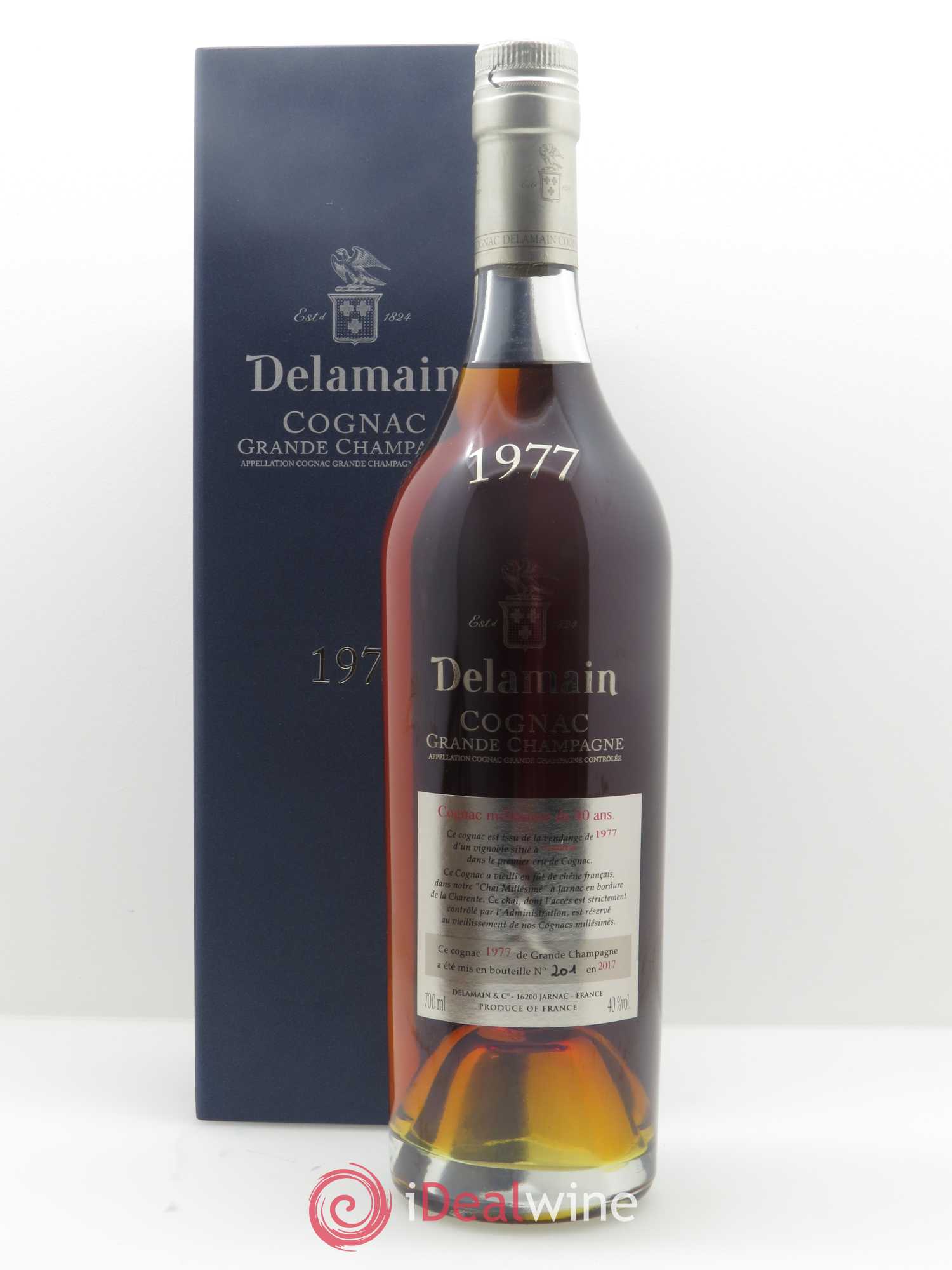 Cognac Delamain 40 years 1977 Grande Champagne Chai Millésimé - Lot de 1 bouteille - 2