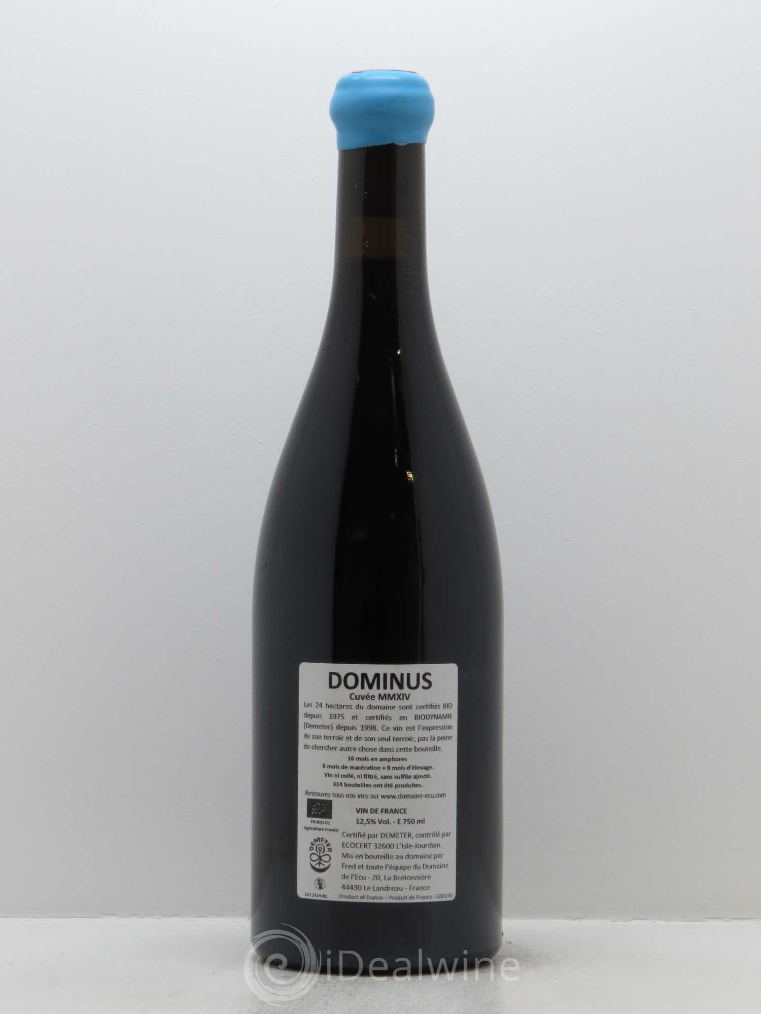 Vin de France Dominus Domaine de L'Ecu 2014 - Lotto di 1 bottiglia - 1