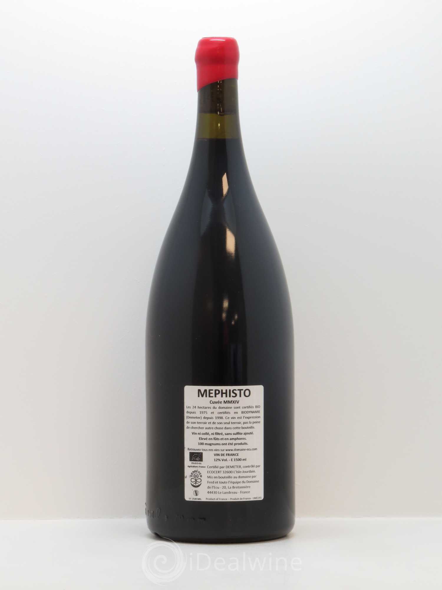 Vin de France Méphisto Domaine de L'Ecu 2014 - Lot of 1 magnum - 1
