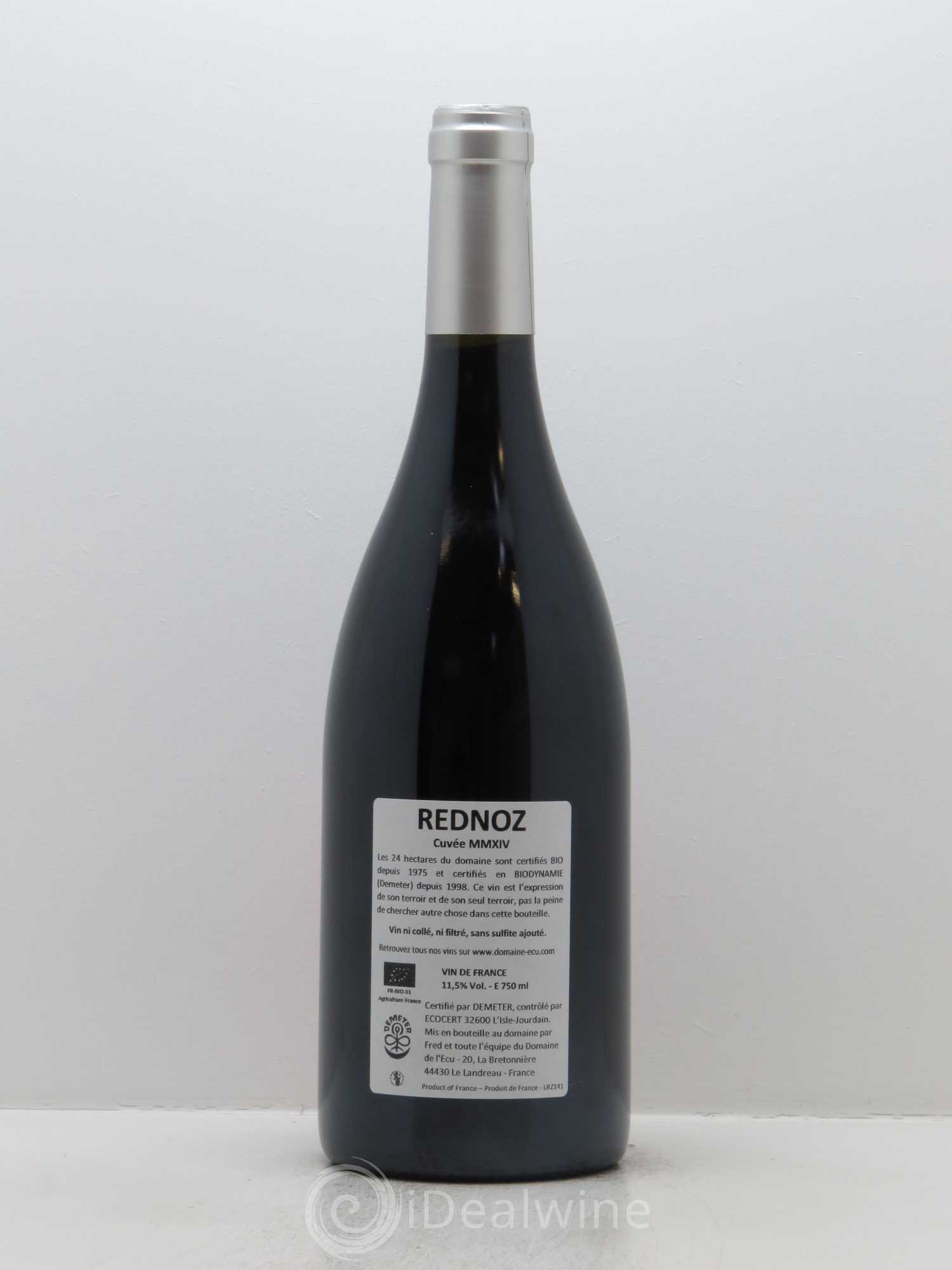 Vin de France Rednoz Domaine de L'Ecu 2014 - Lot de 1 bouteille - 1