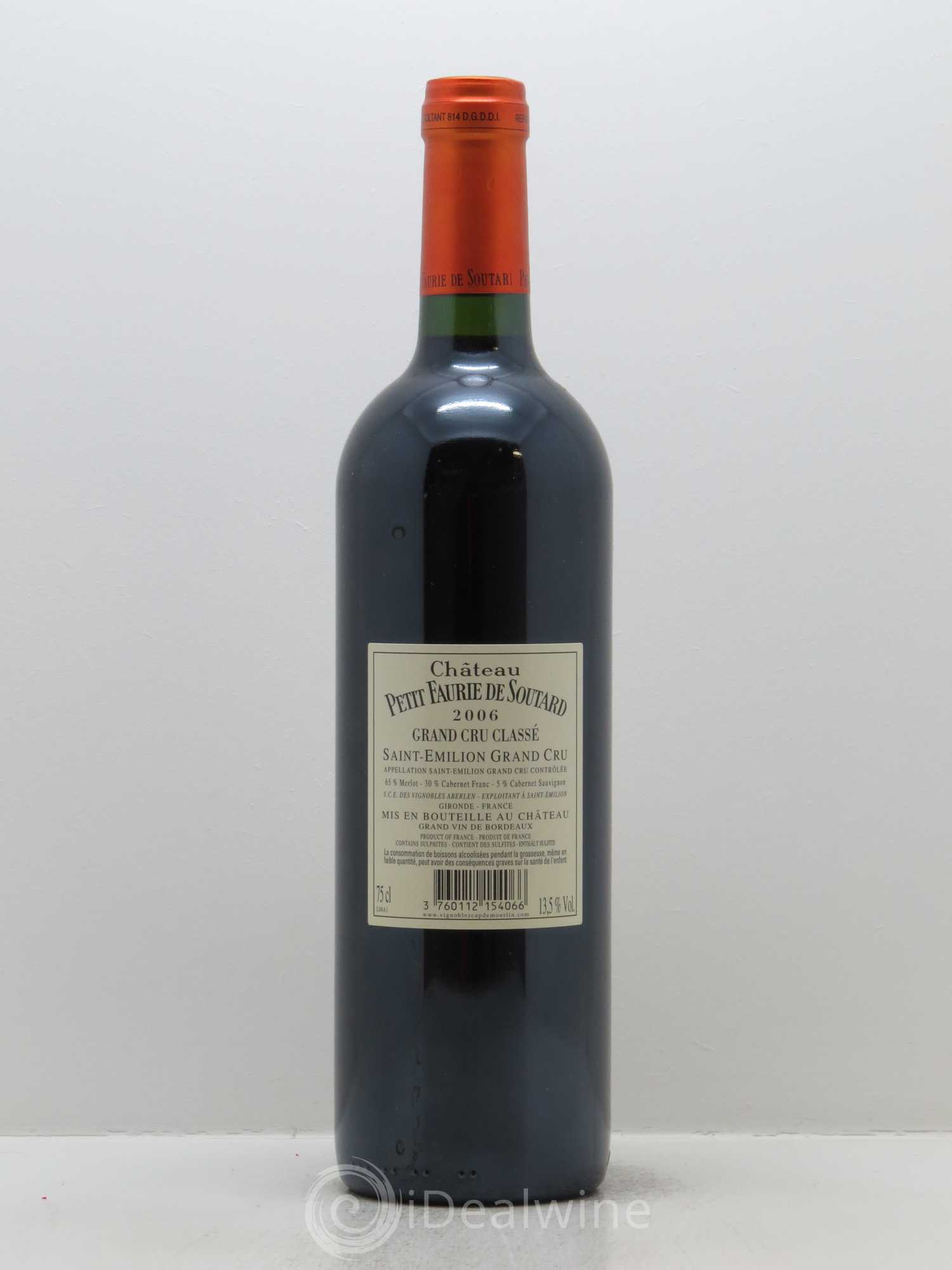 Château Petit Faurie de Soutard Grand Cru Classé 2006 - Lot de 1 bouteille - 1