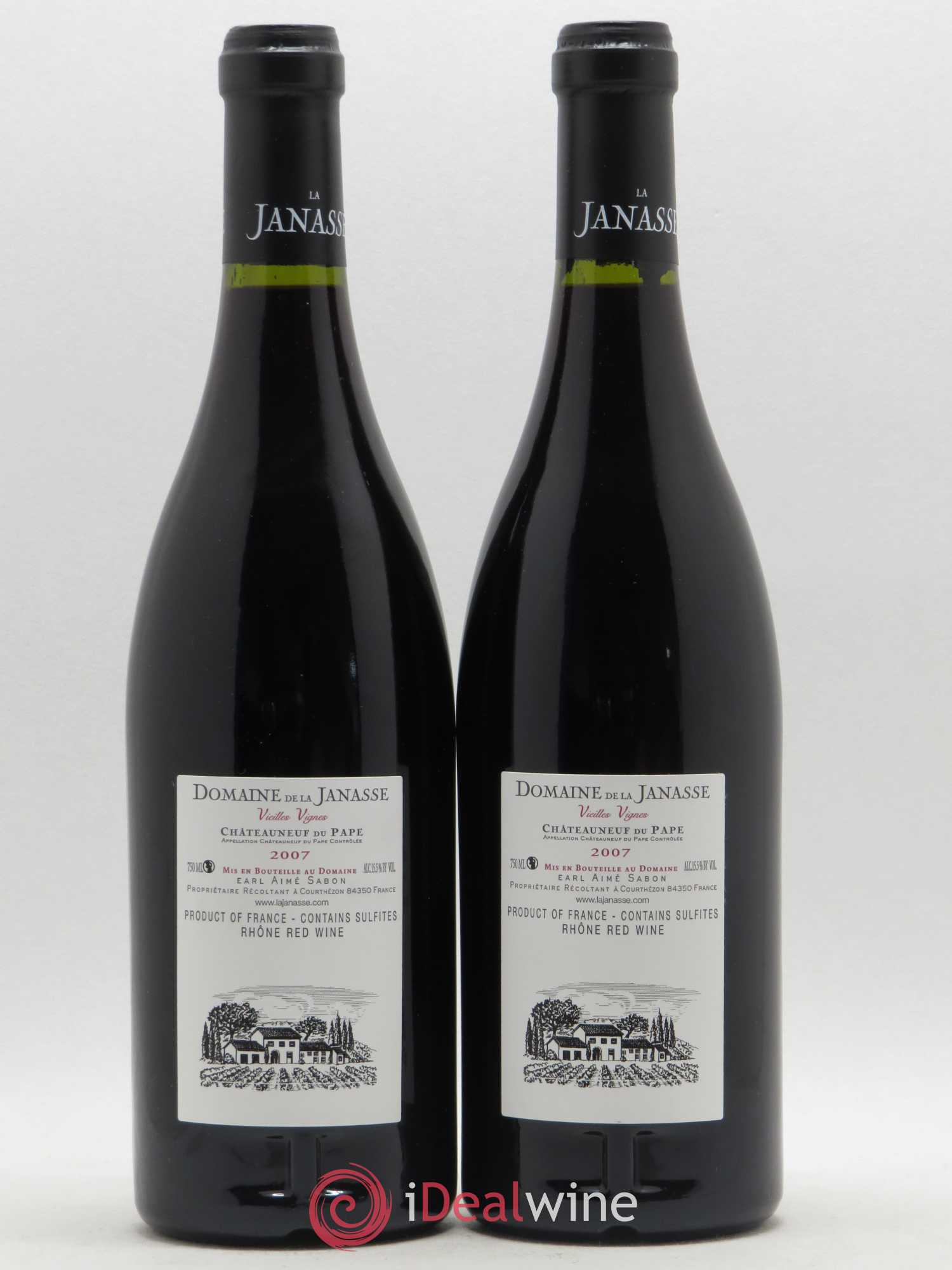 Châteauneuf-du-Pape Cuvée Vieilles Vignes La Janasse (Domaine de) 2007 - Lot de 2 bouteilles - 1