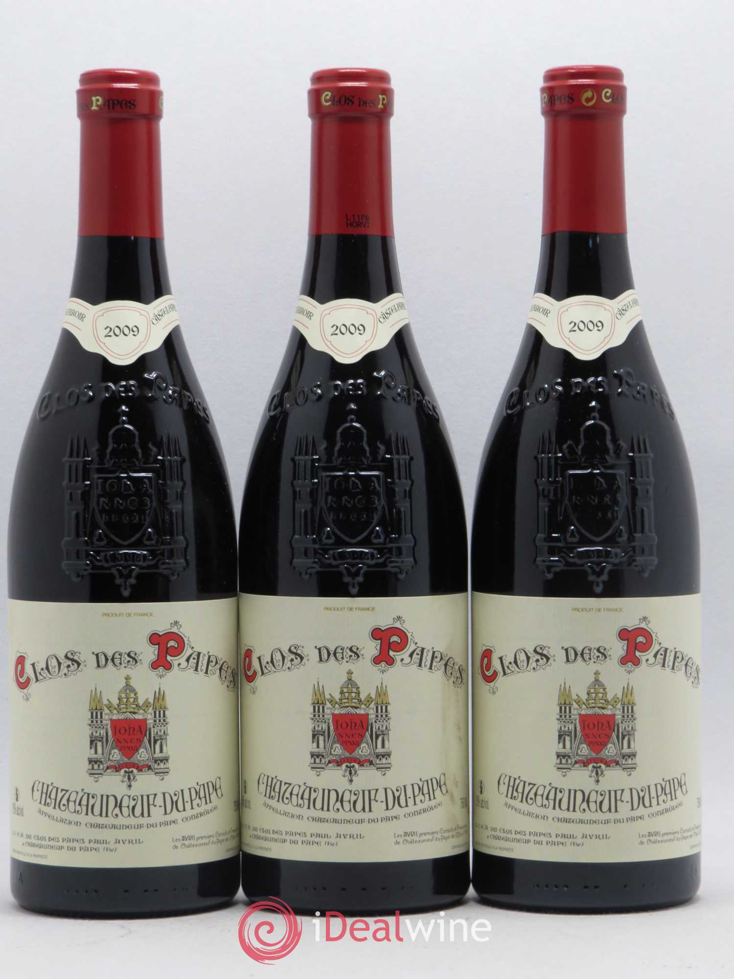 Châteauneuf-du-Pape Clos des Papes - Paul Avril 2009 - Lot de 3 bouteilles - 0