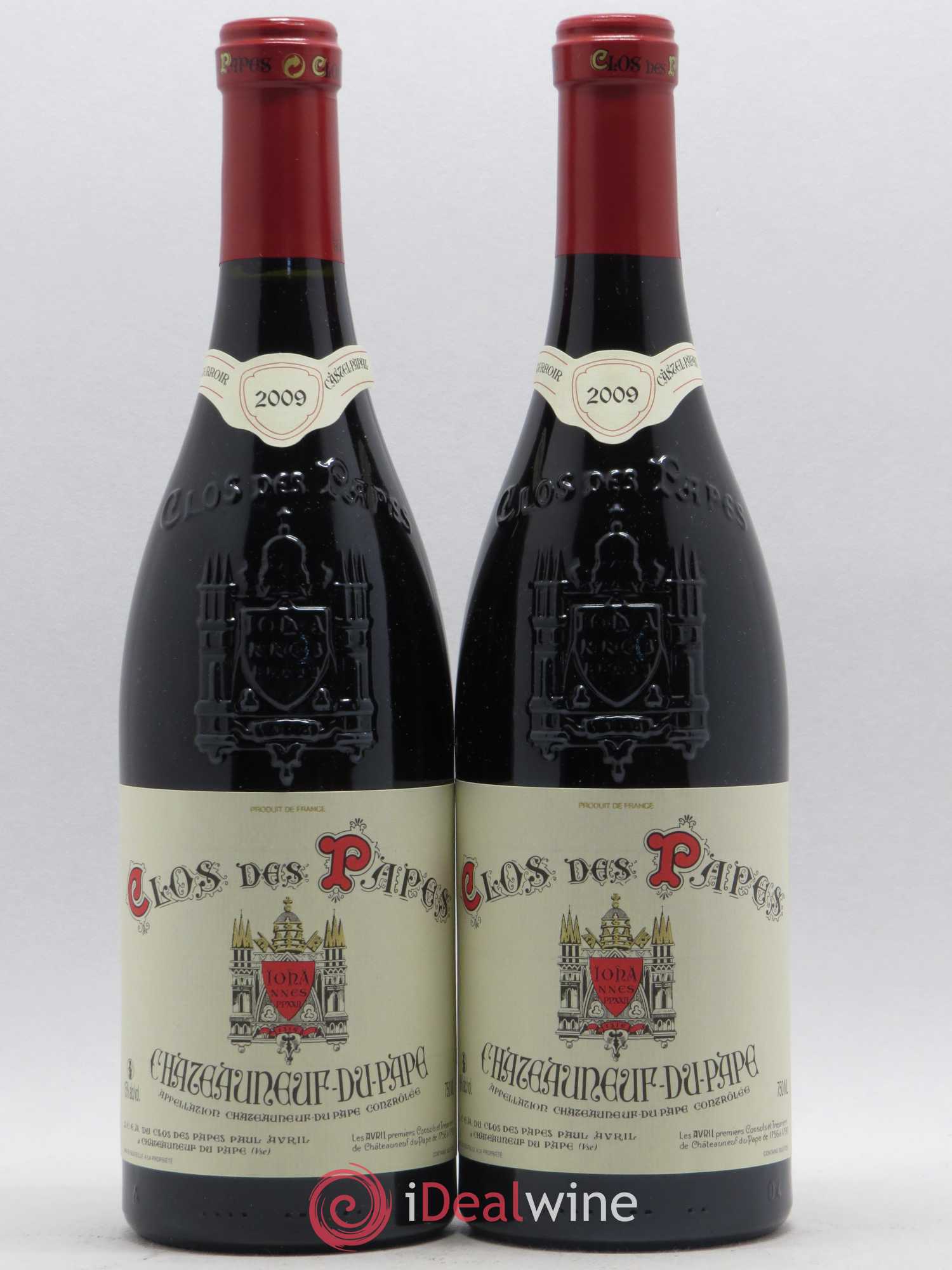 Châteauneuf-du-Pape Clos des Papes - Paul Avril 2009 - Lot de 2 bouteilles - 0