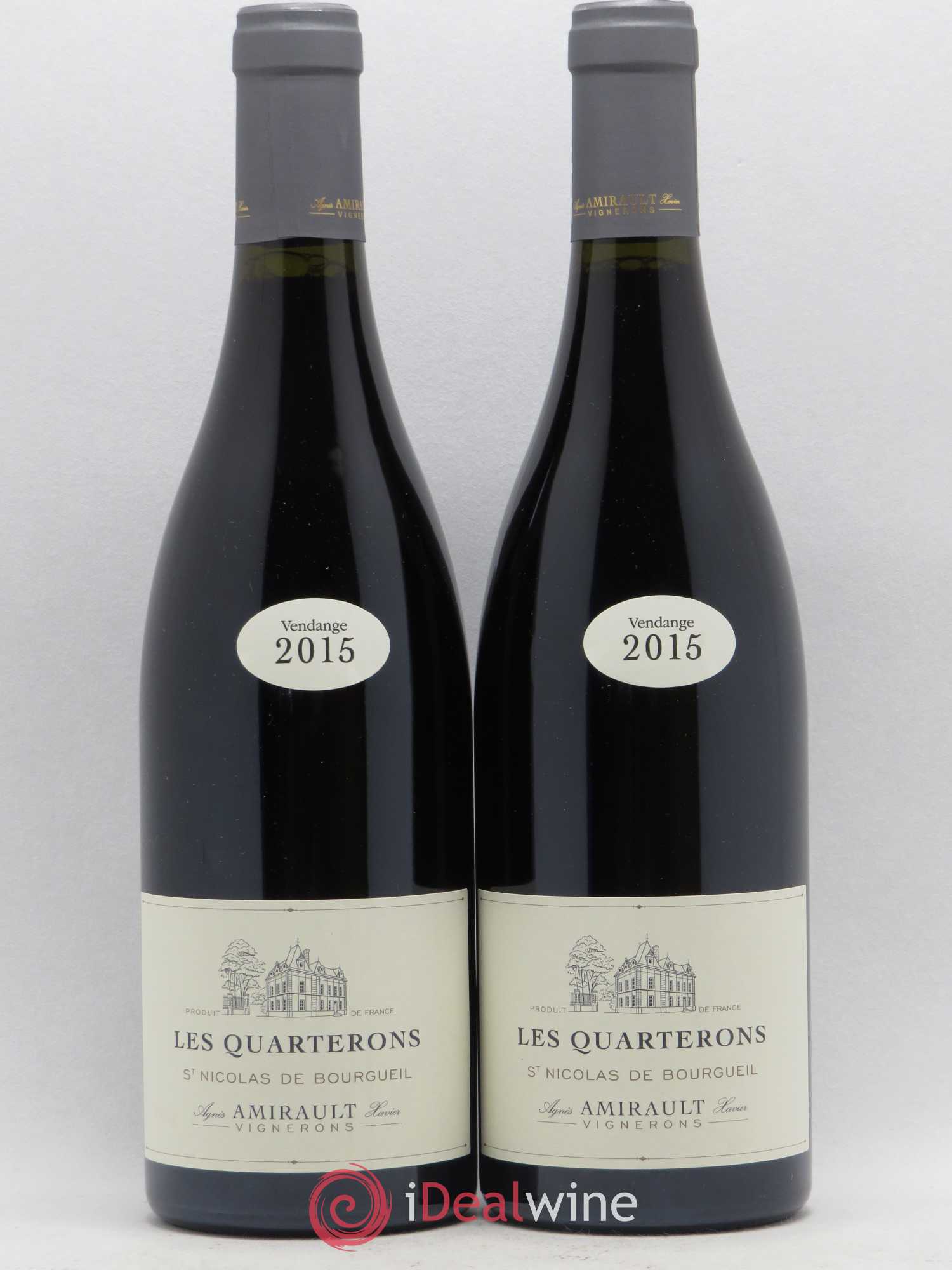 Saint-Nicolas de Bourgueil Les Quarterons Agnès et Xavier Amirault 2015 - Lot de 2 bouteilles - 0