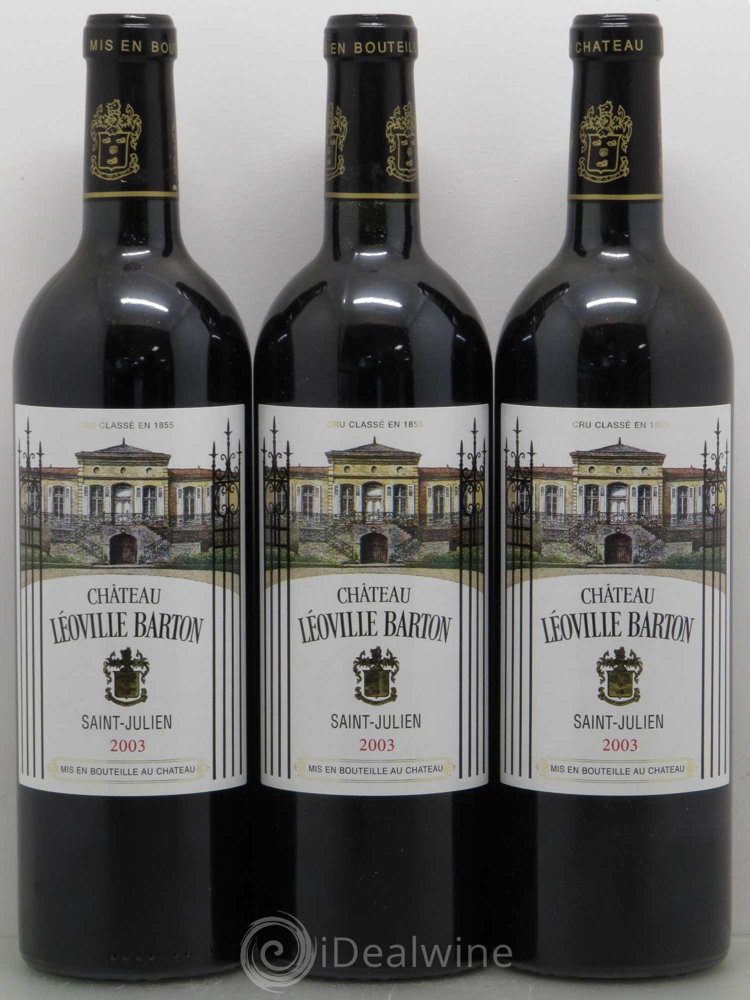 Château Léoville Barton 2ème Grand Cru Classé 2003 - Lot de 3 bouteilles - 0